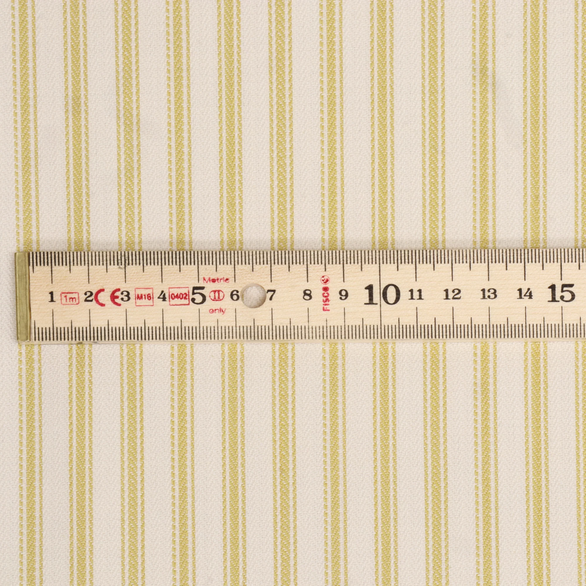 Foy Ticking Stripe Golden Yellow Fabric - Image 5