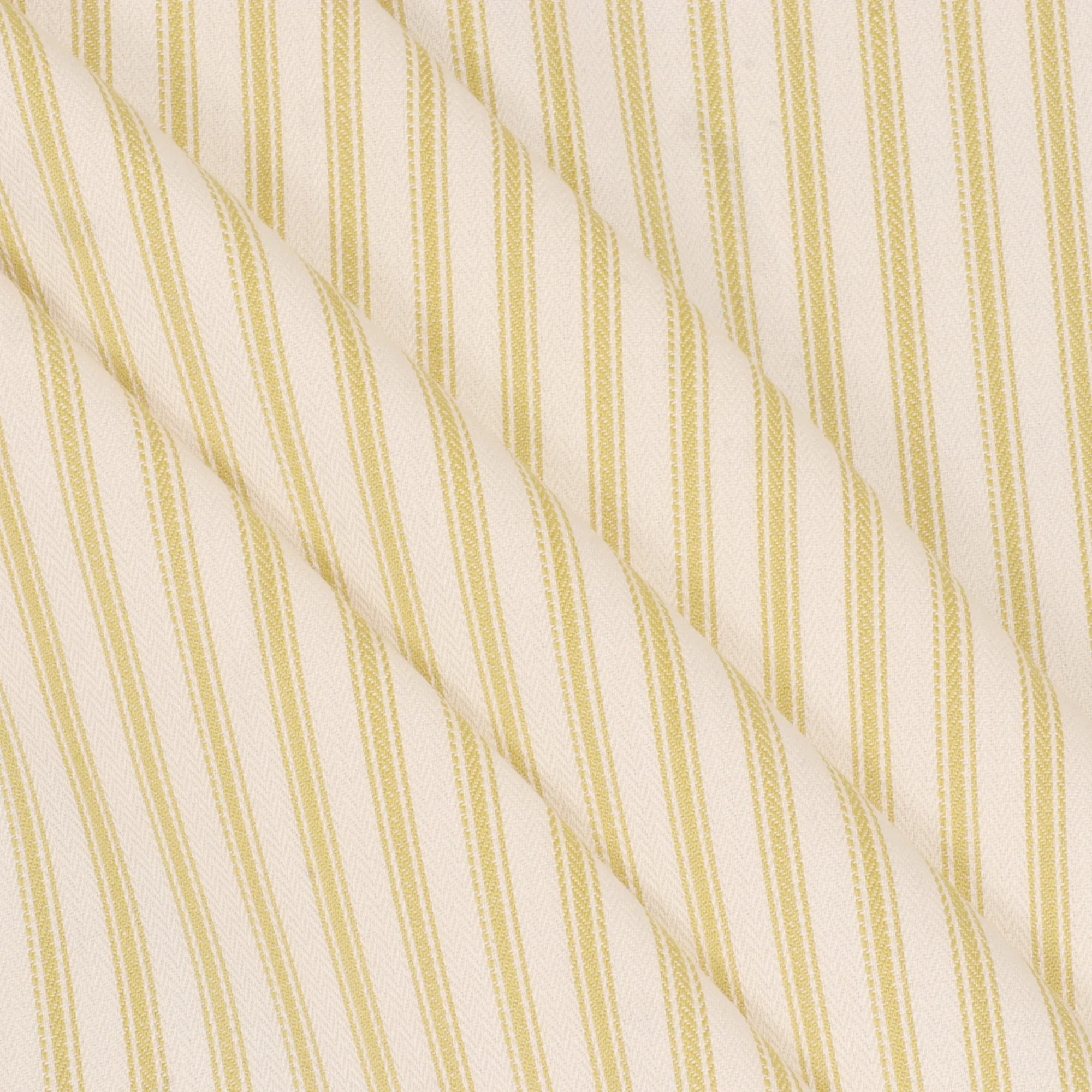 Foy Ticking Stripe Golden Yellow Fabric - Image 6