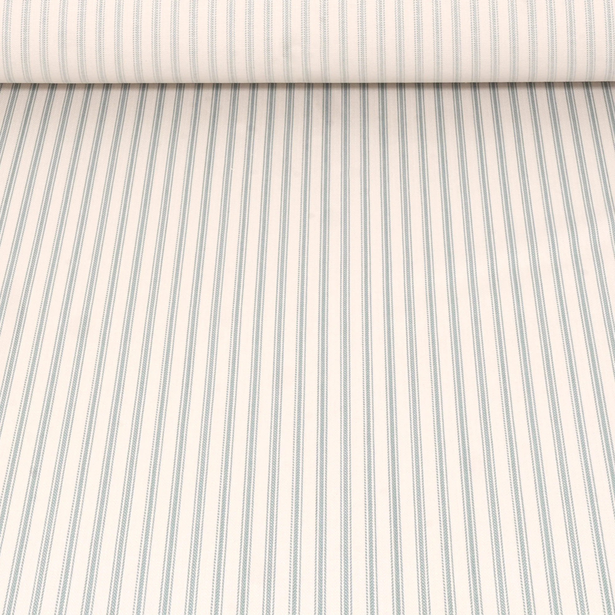 Foy Ticking Stripe Seafoam Fabric - Image 2