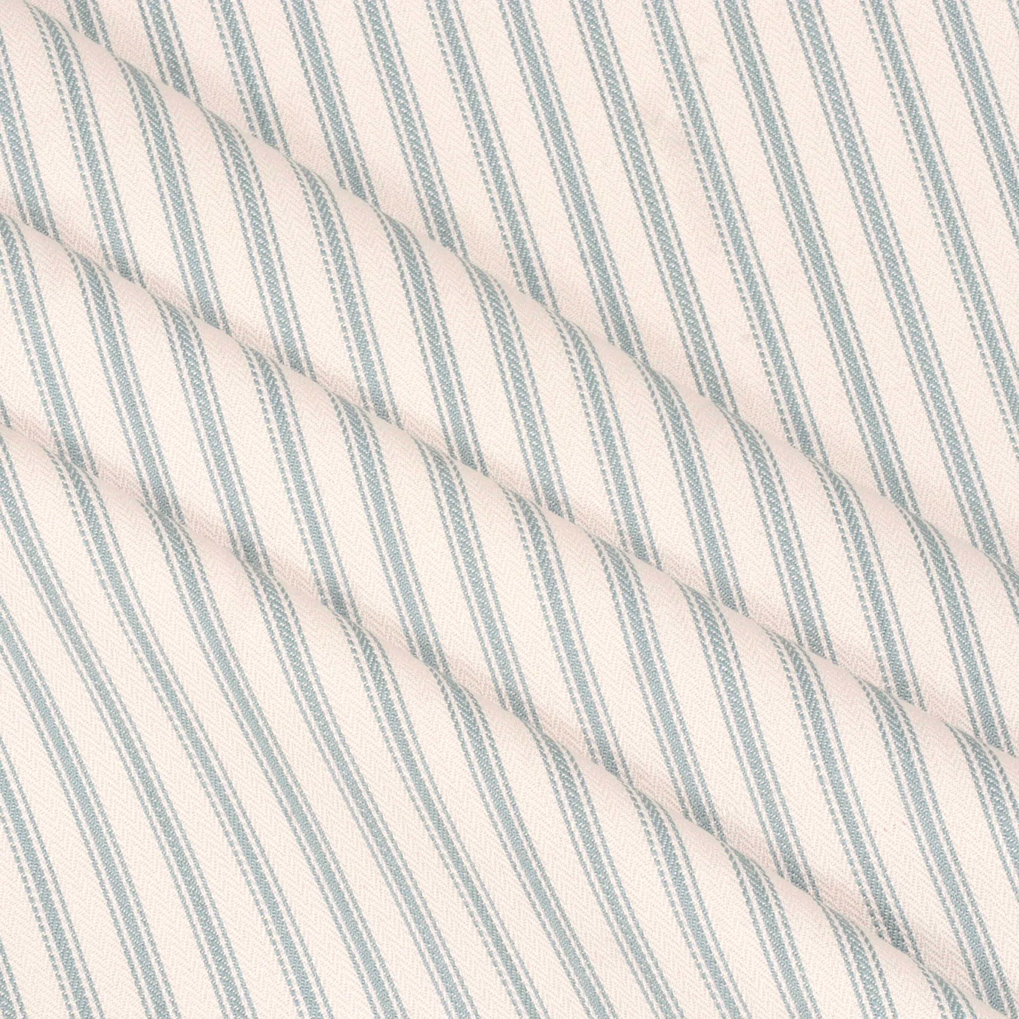 Foy Ticking Stripe Seafoam Fabric - Image 6