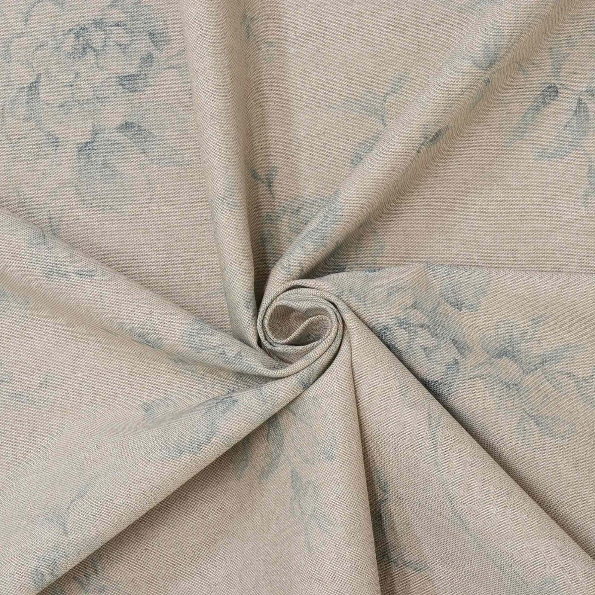 French Faded Blue Rose Double Width Fabric - Image 3