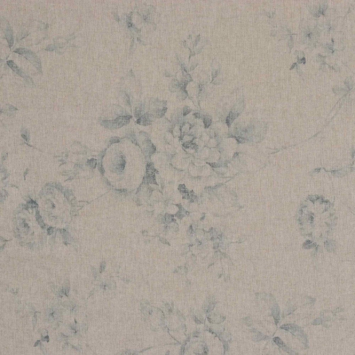 French Faded Blue Rose Double Width Fabric - Image 6