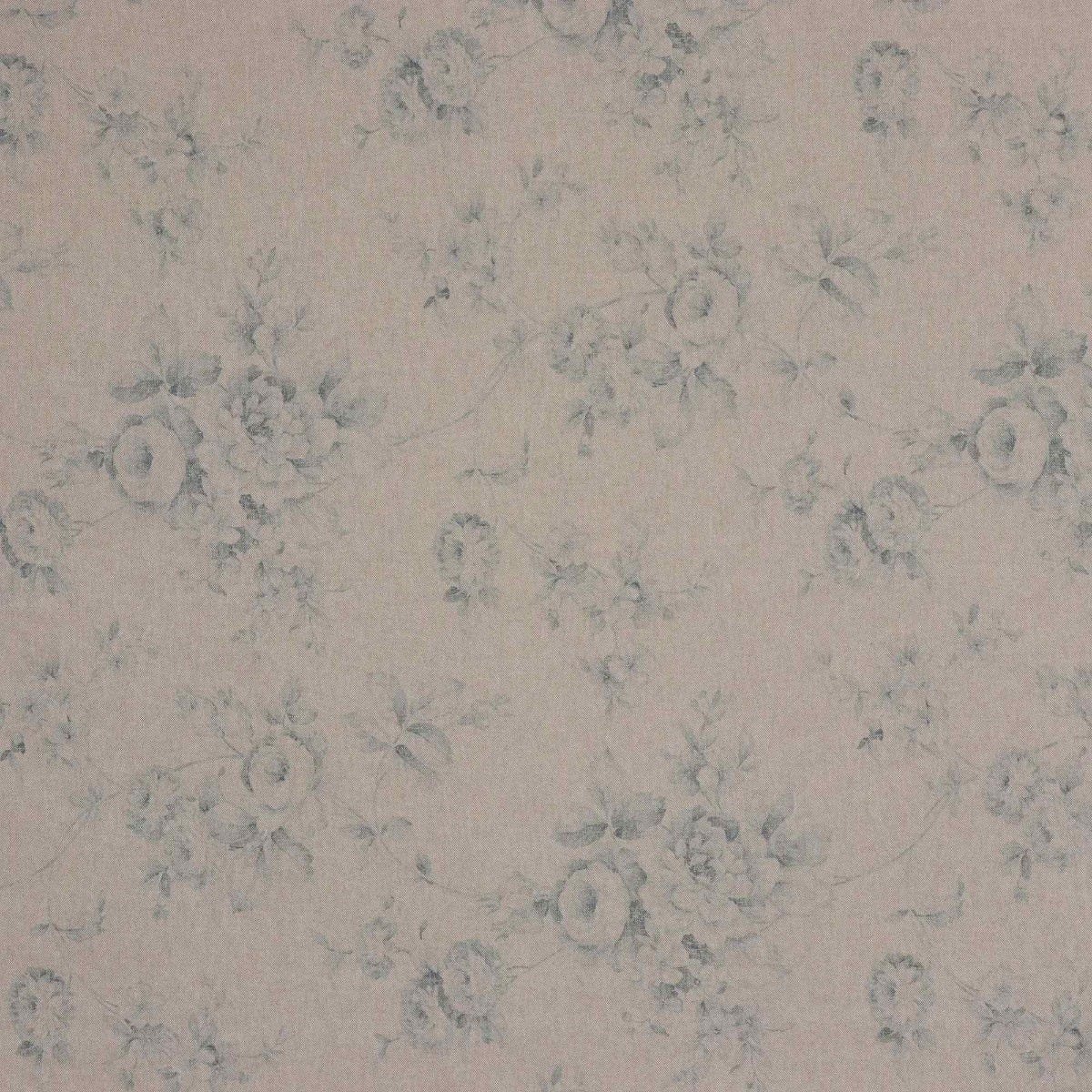 French Faded Blue Rose Double Width Fabric - Image 7