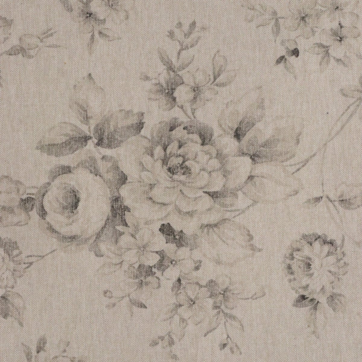 French Faded Grey Rose Double Width Fabric - Image 4