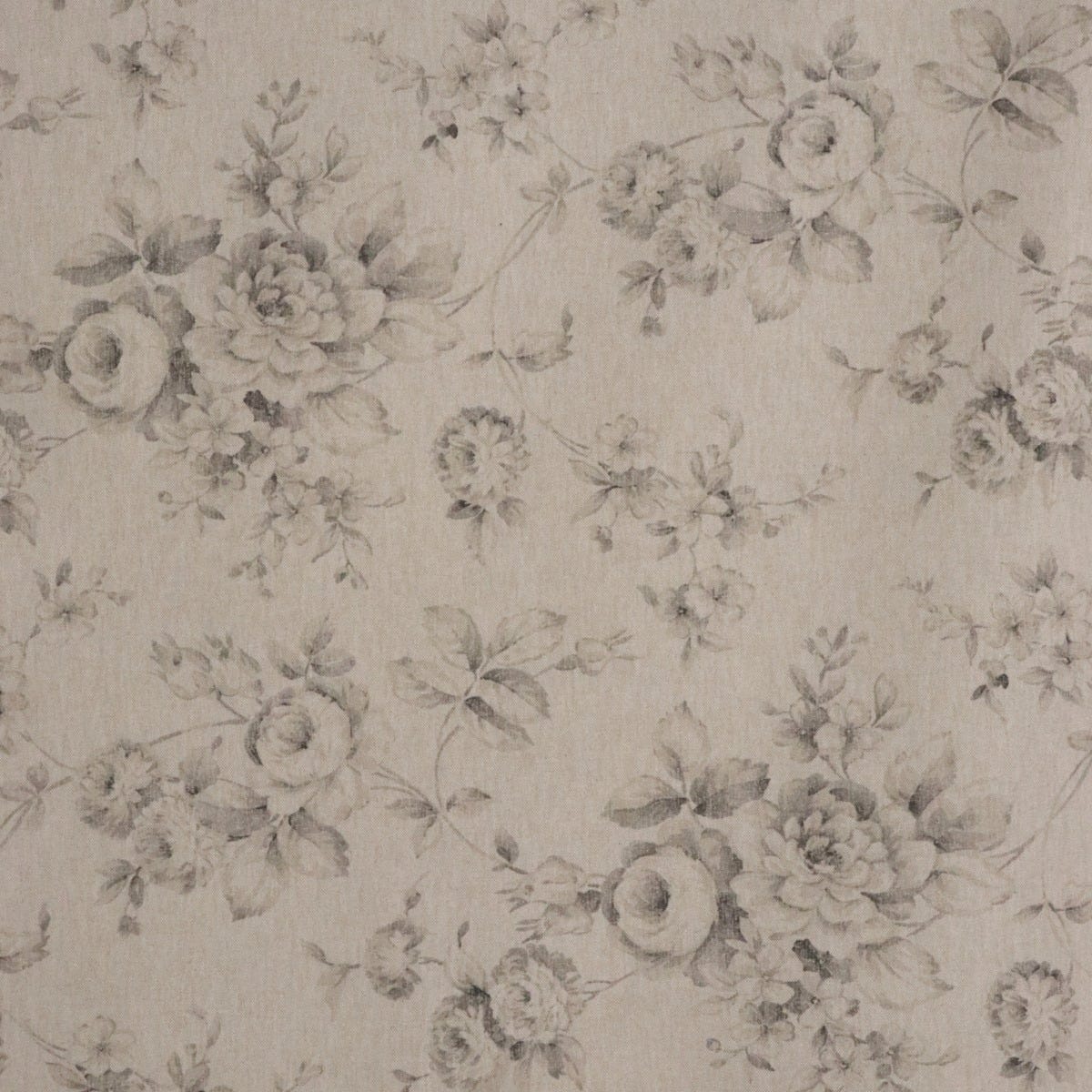 French Faded Grey Rose Double Width Fabric - Image 6