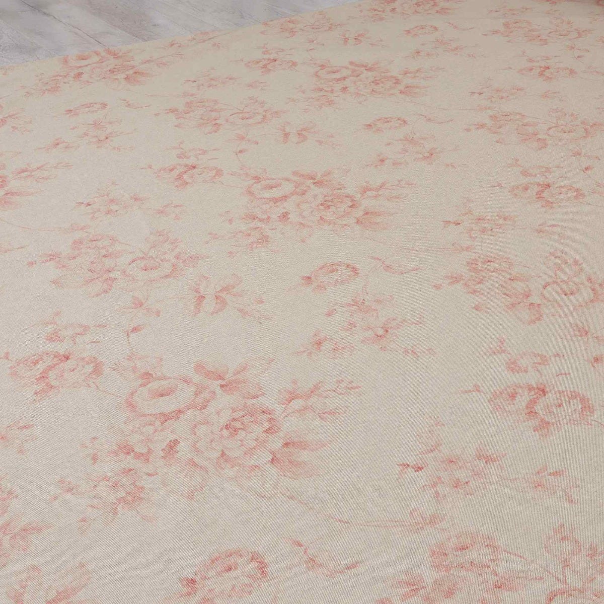 French Faded Red Rose Double Width Fabric - Image 4