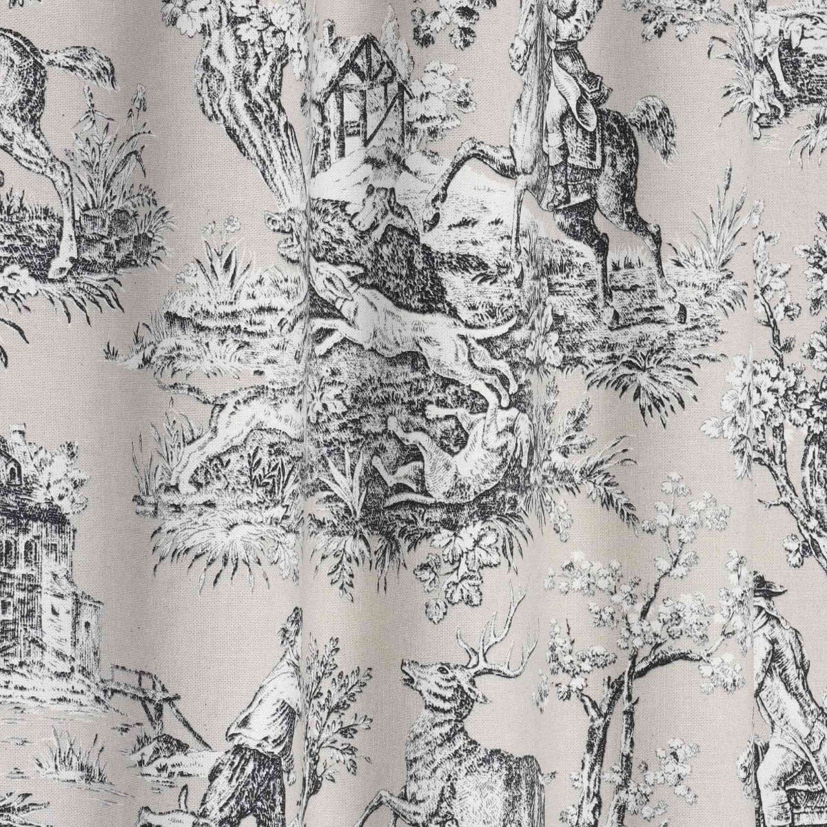 French Hunting Toile Beige Double Width Fabric - Image 6