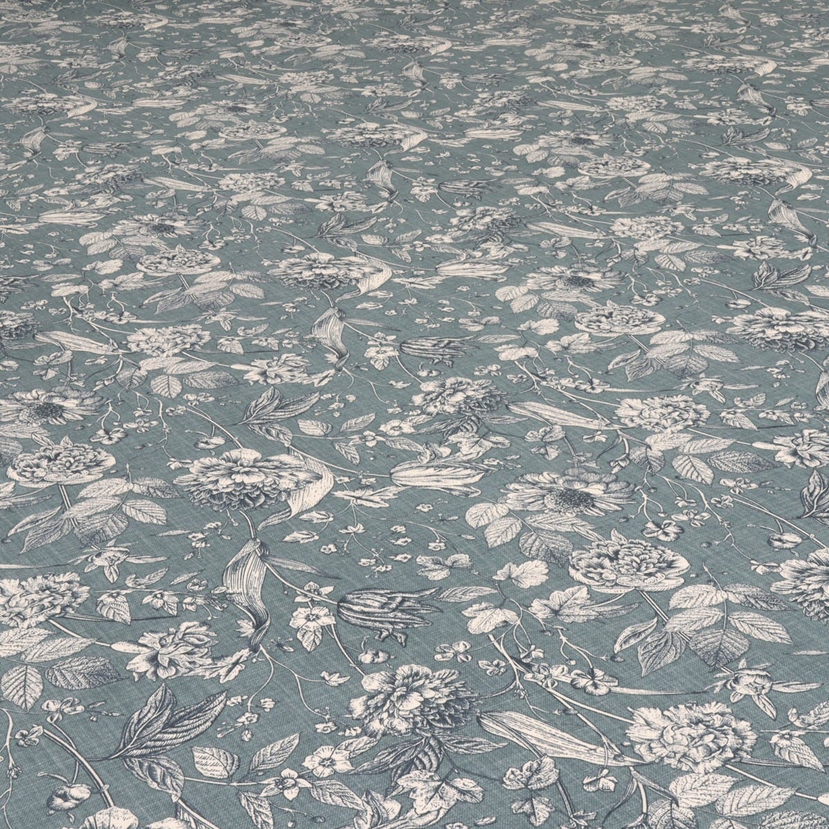 Ghislaine Floral Deep Green Fabric - Image 4