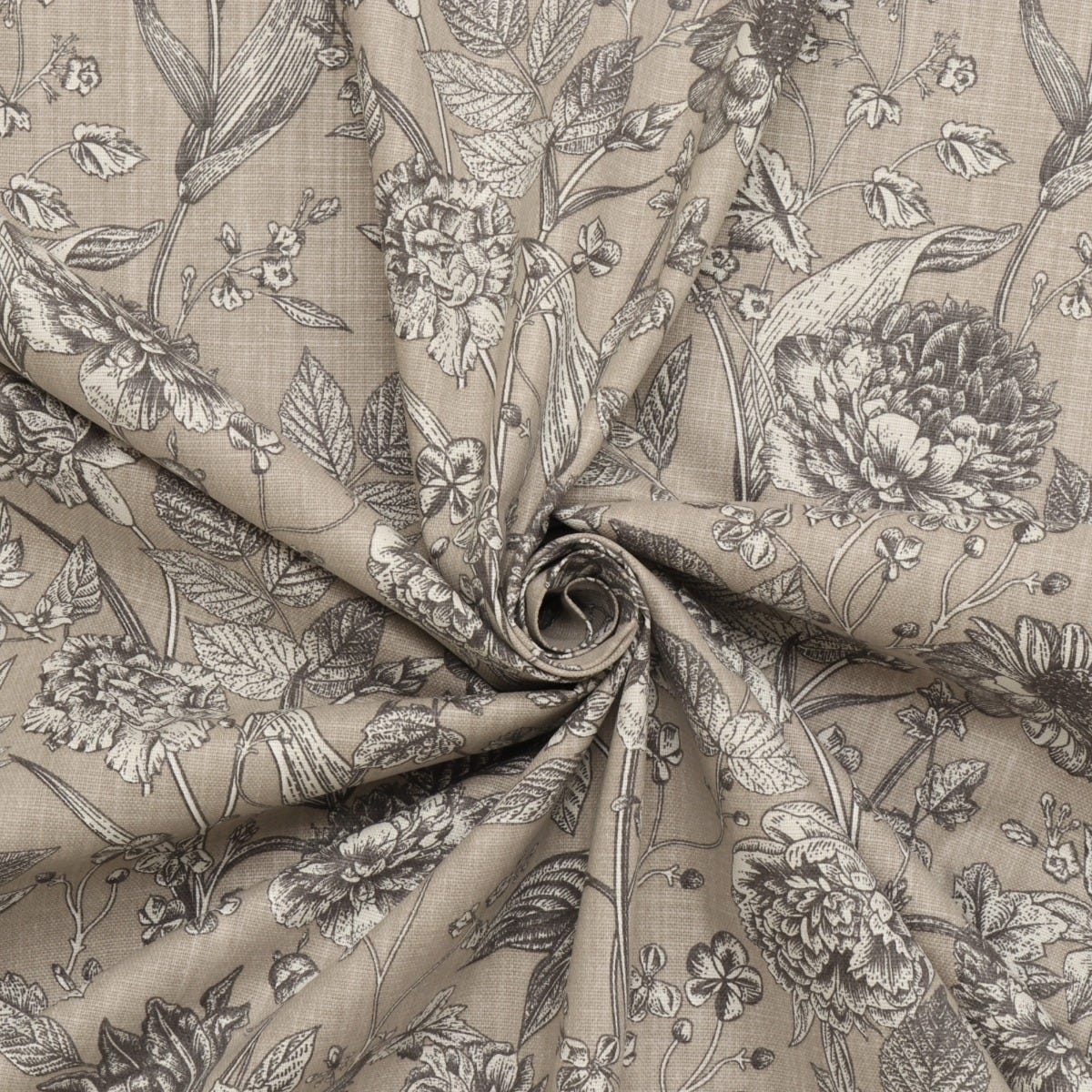 Ghislaine Floral Natural Fabric - Image 3