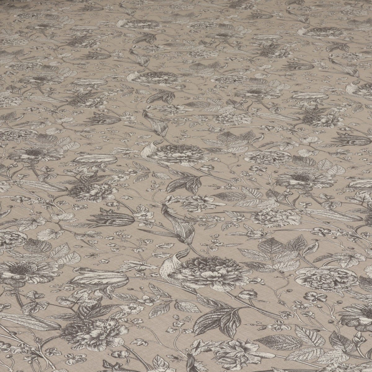 Ghislaine Floral Natural Fabric - Image 4