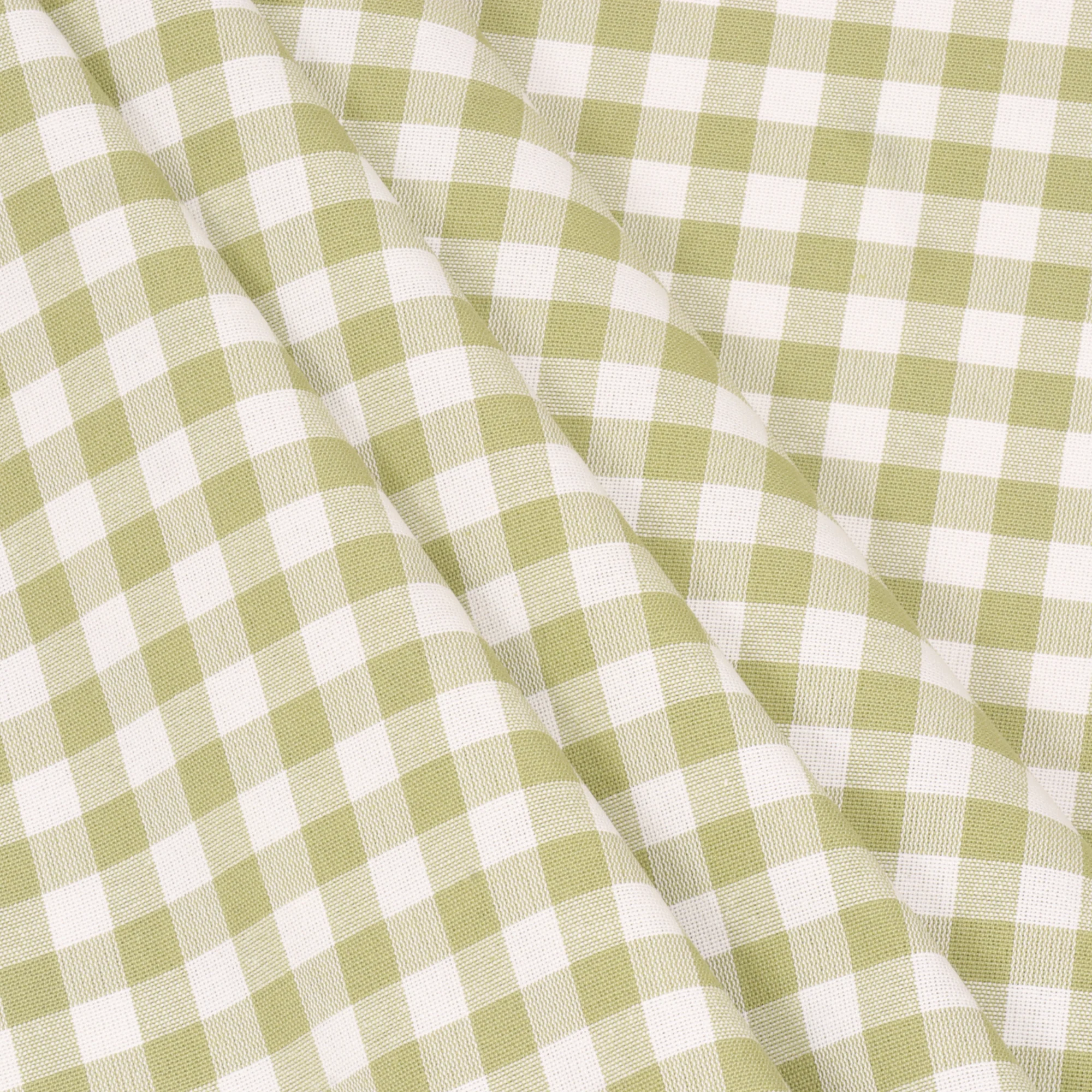 Gingham Check Fabric - Green - Image 5