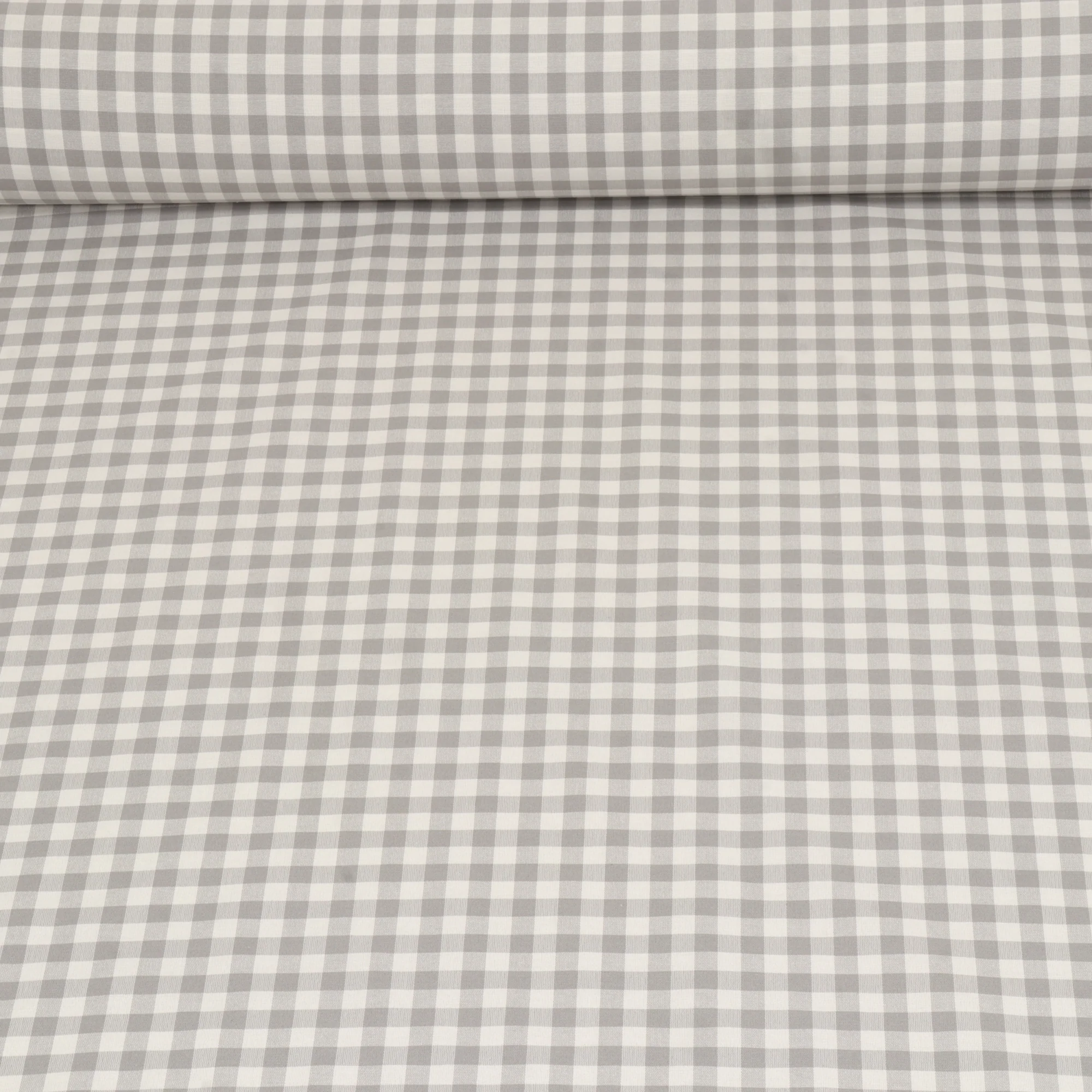 Gingham Check Fabric - Grey - Image 2