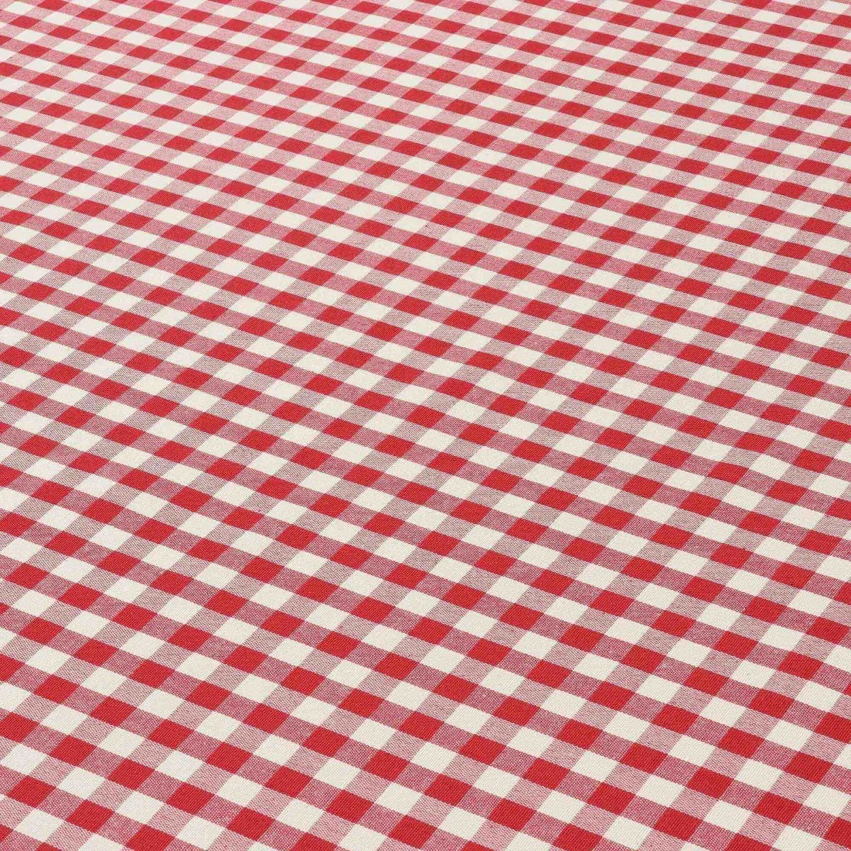 Gingham Check Fabric - Red - Image 4