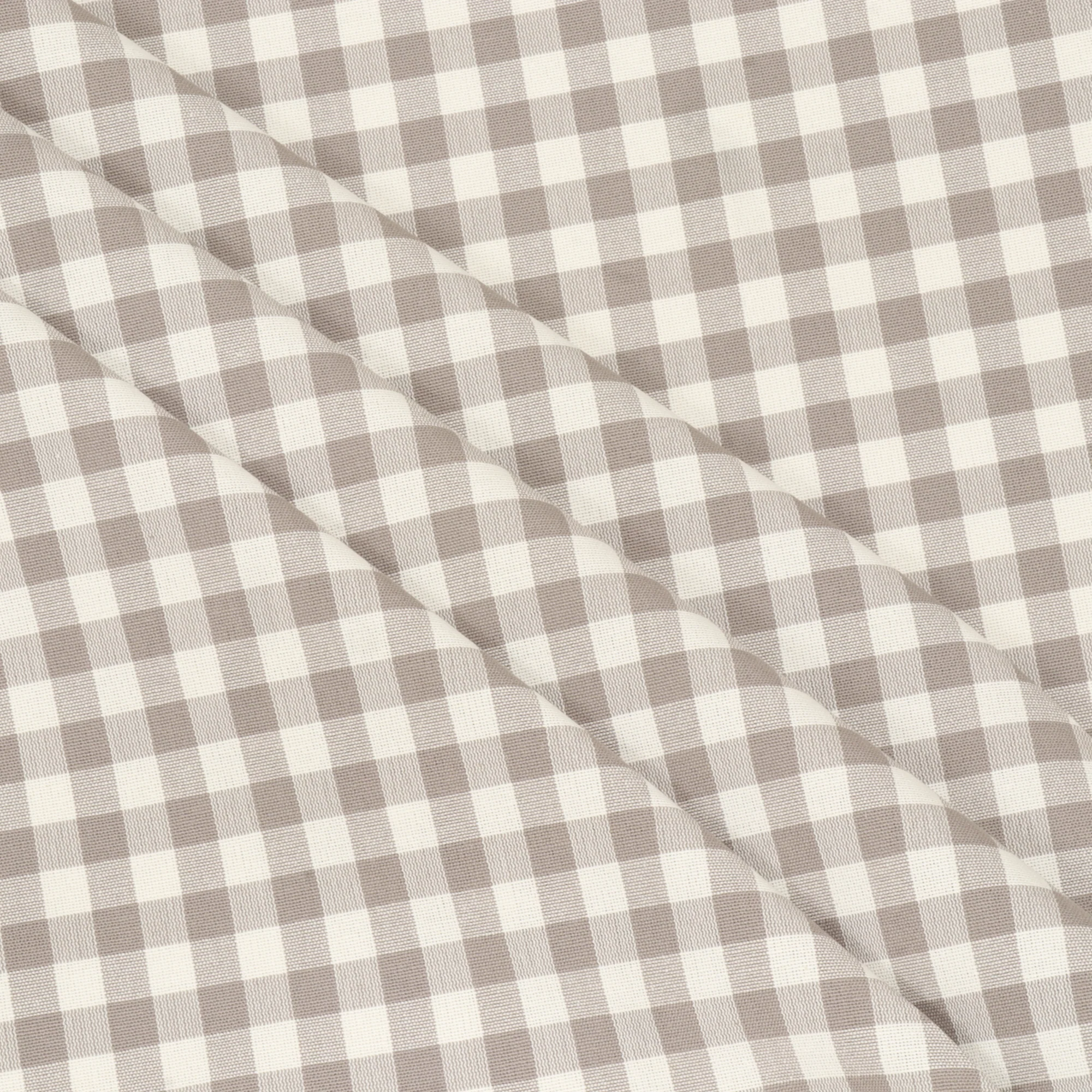 Gingham Check Fabric - Taupe - Image 5
