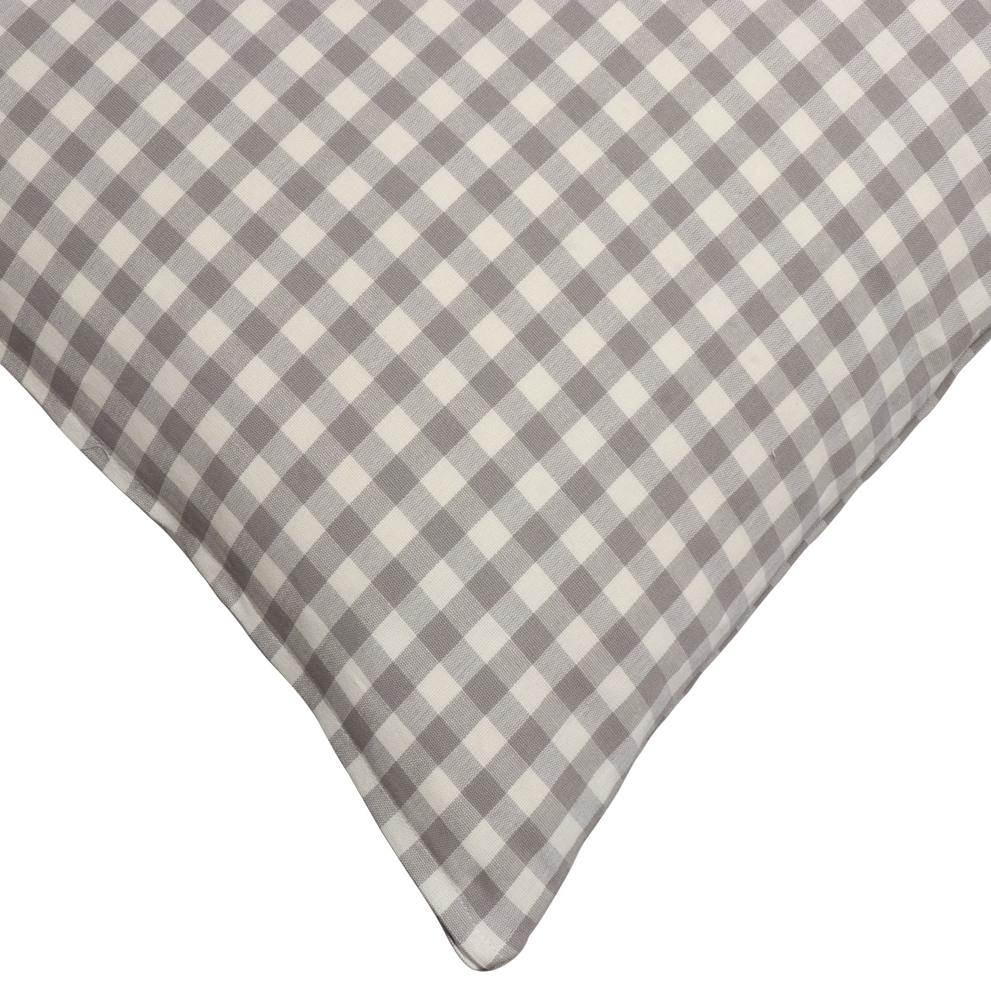 Gingham Check Grey Cushion Cover - Image 3