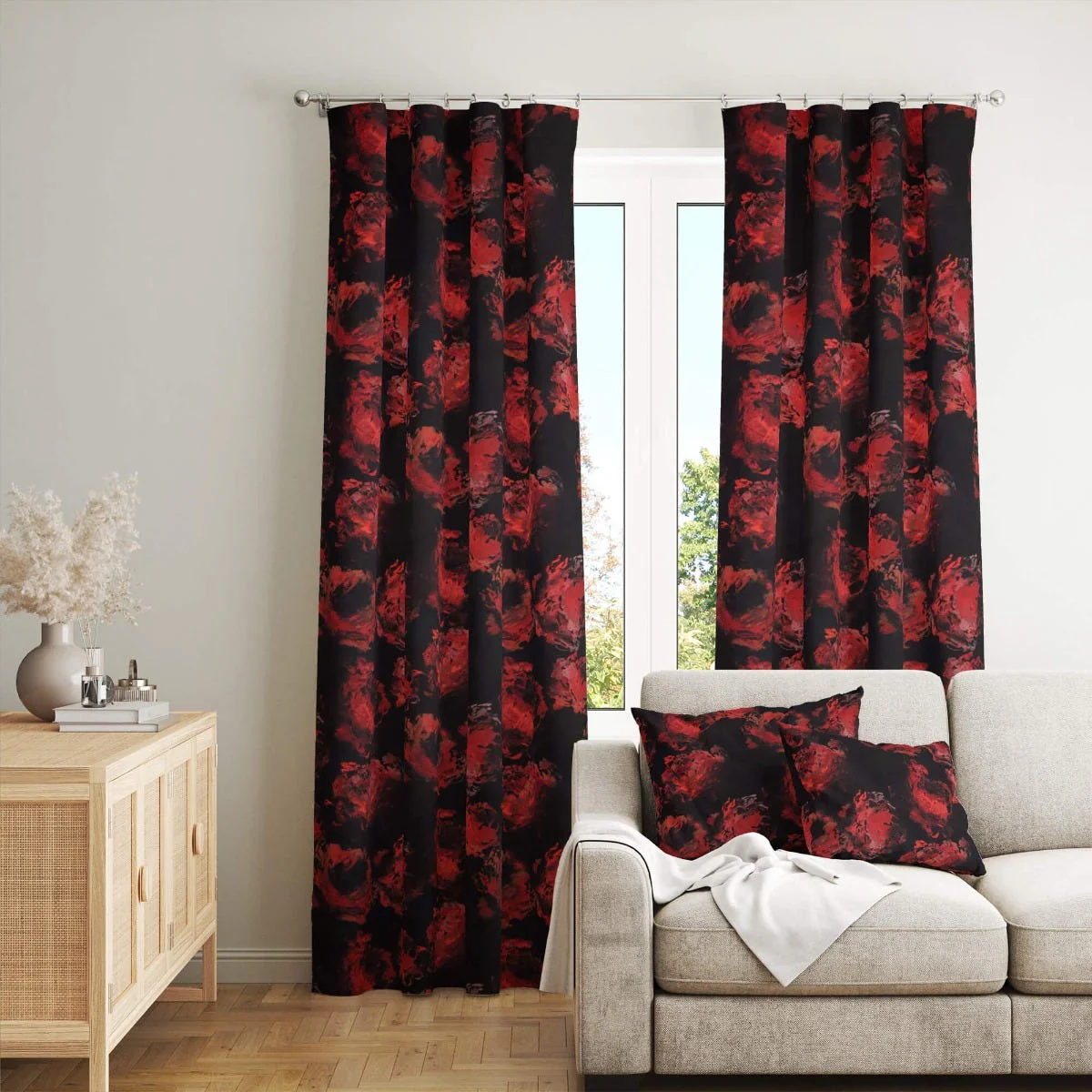 Gothic Rose Noir Velvet Fabric - Image 7
