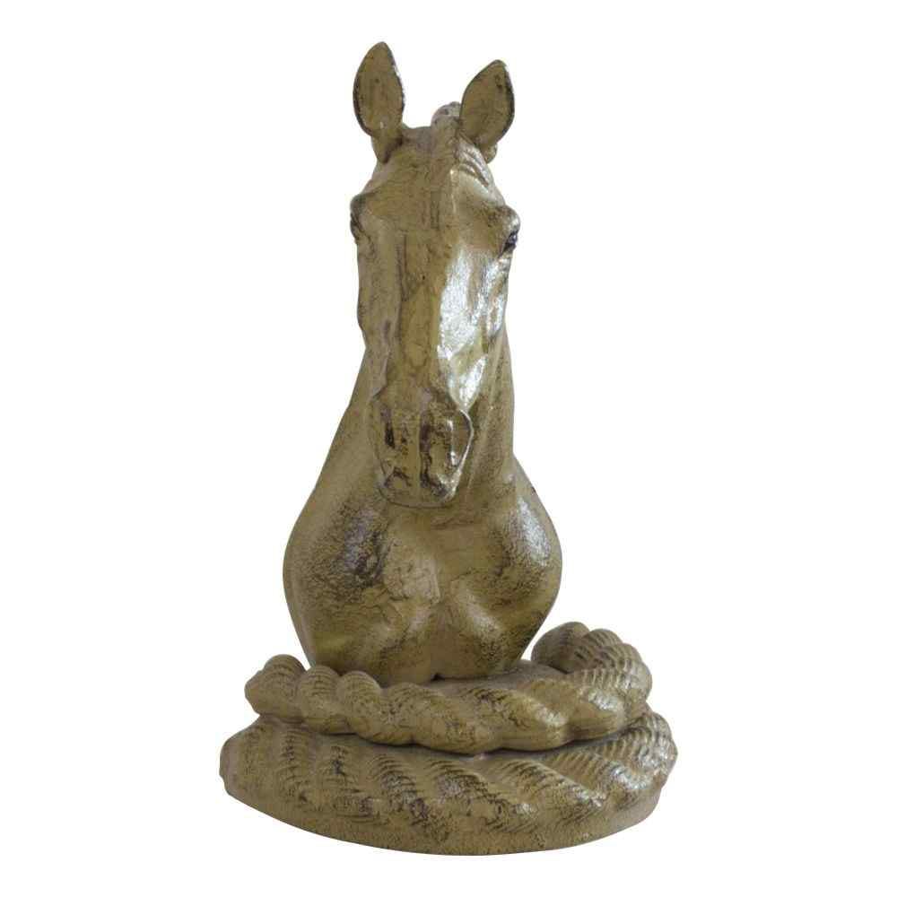 Cast Iron Horse Head Bookends Olive - Image 2