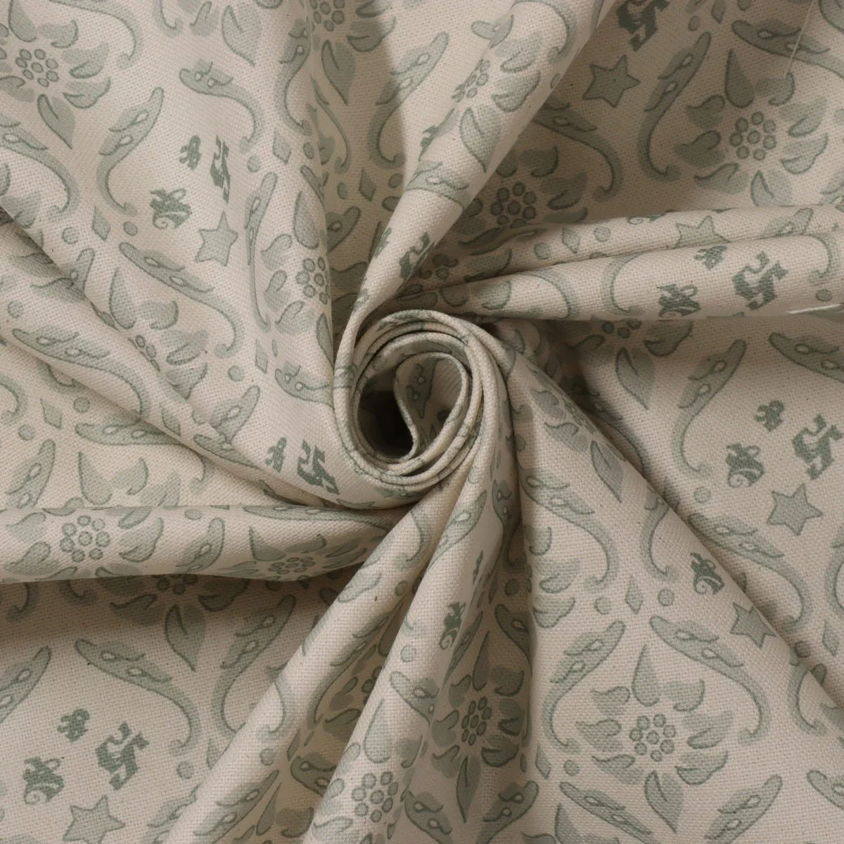 Howard Olive Organic Cotton Fabric - Image 3