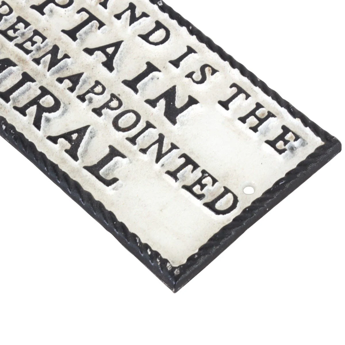 Husband Captain Admiral Cast Iron Wall Sign - Image 2