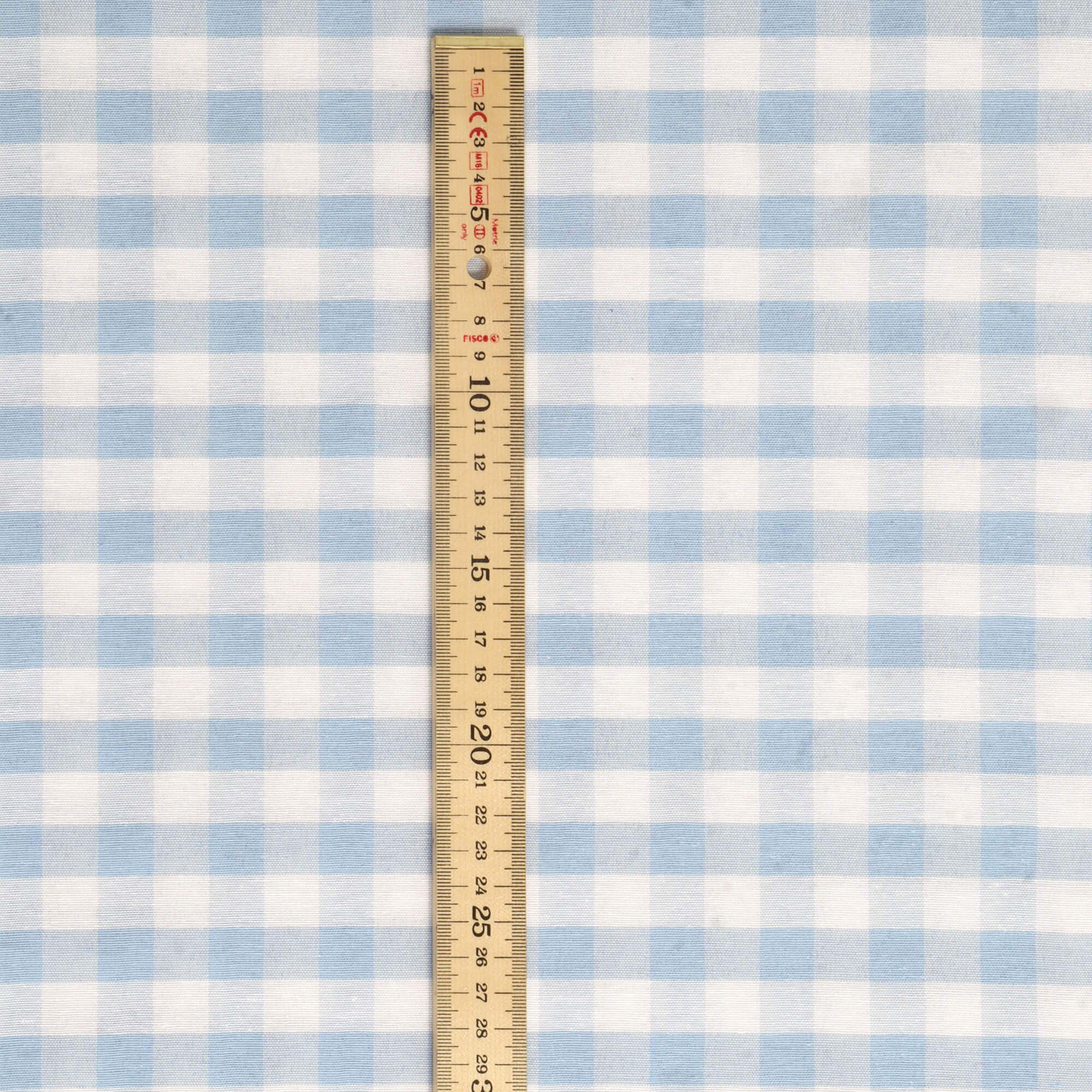 Ibiza Gingham Azul Blue Double Width Fabric - Image 4