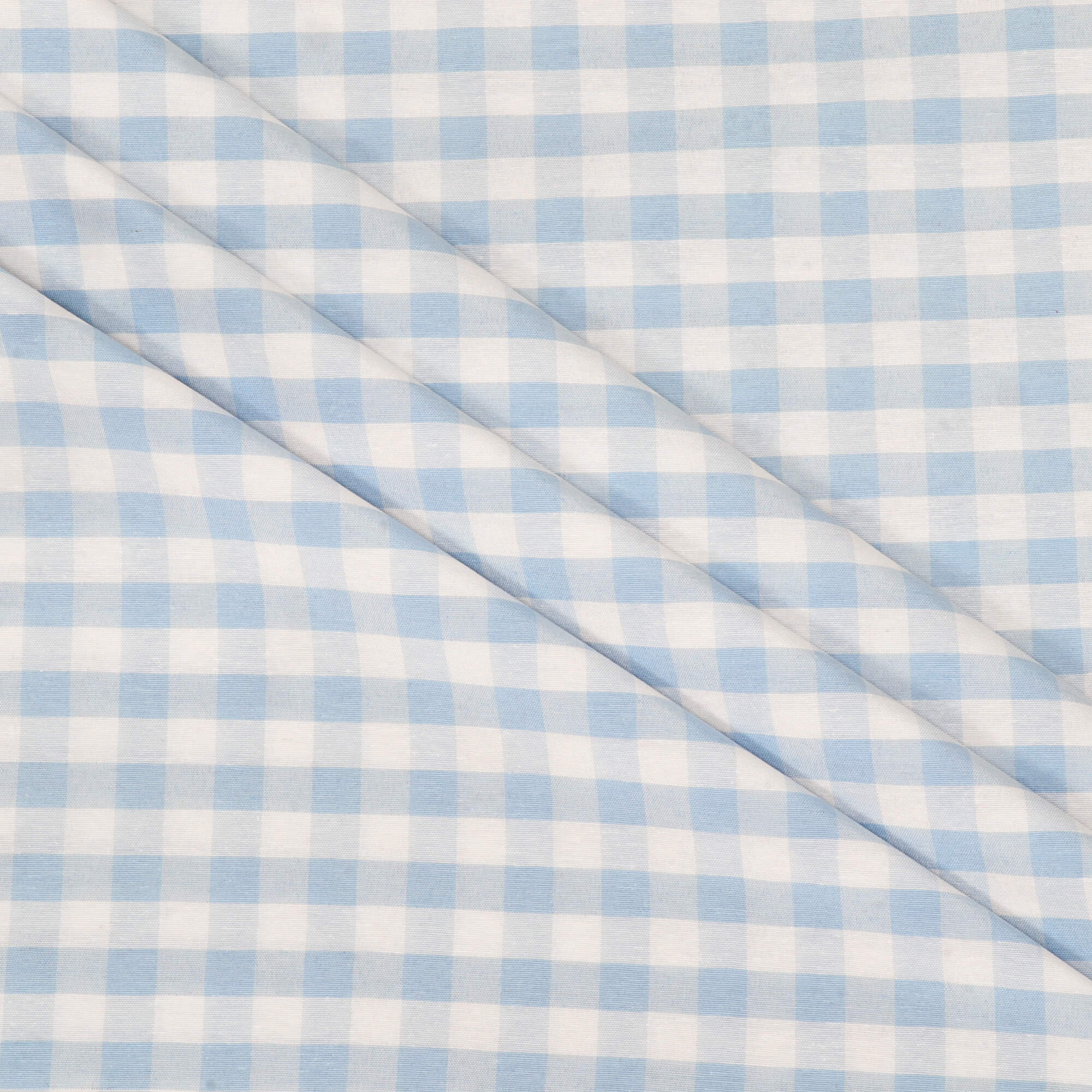 Ibiza Gingham Azul Blue Double Width Fabric - Image 6