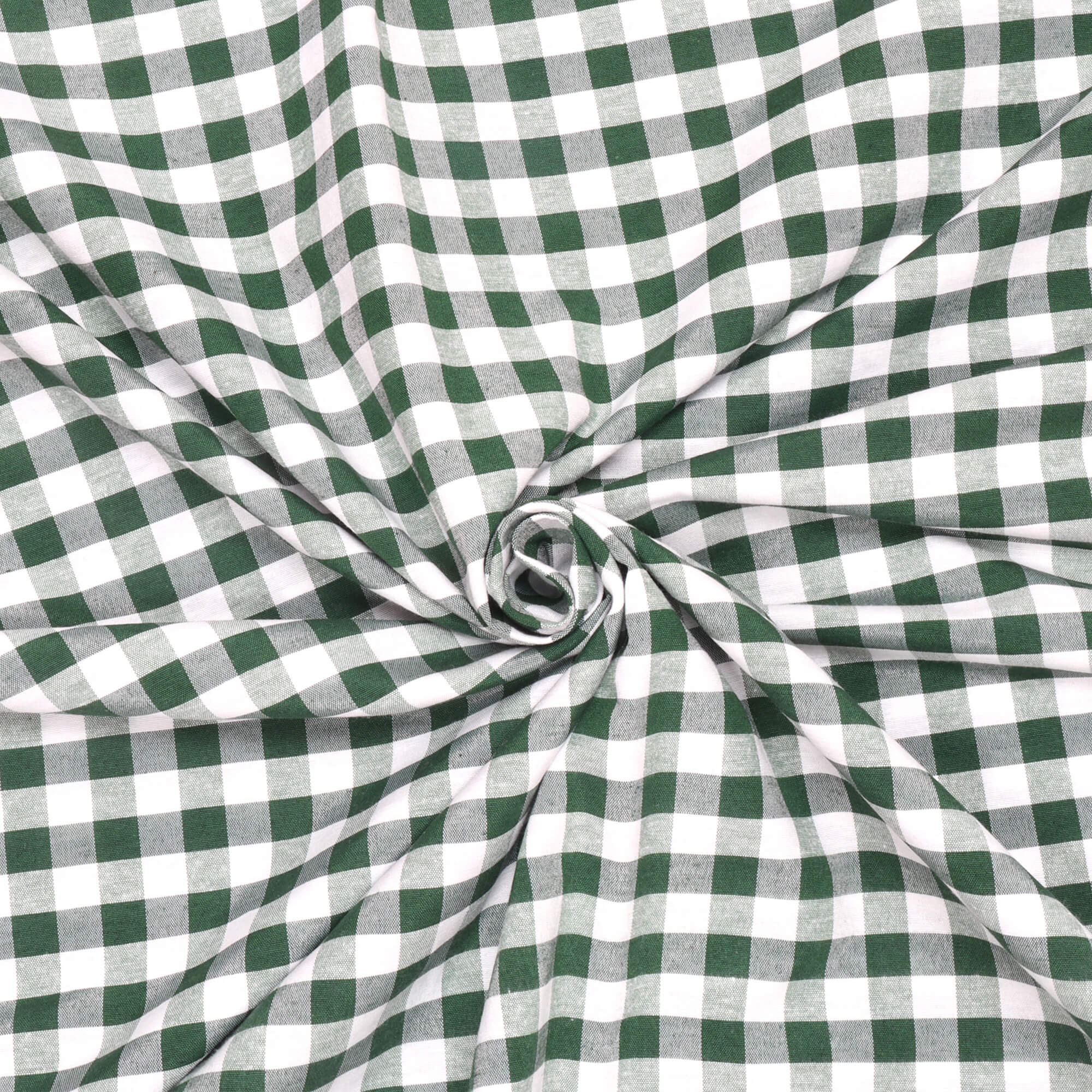 Ibiza Gingham Bottle Green Double Width Fabric - Image 3