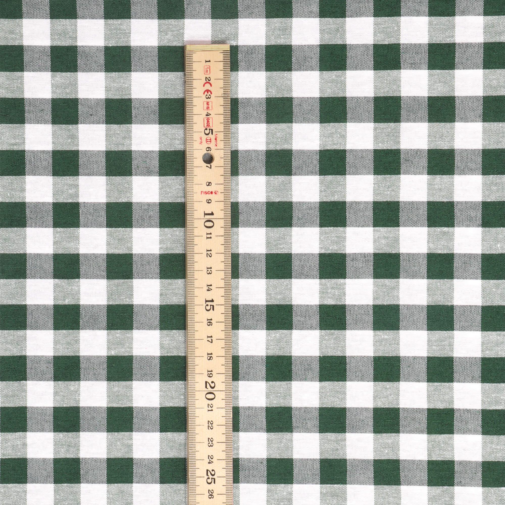 Ibiza Gingham Bottle Green Double Width Fabric - Image 4