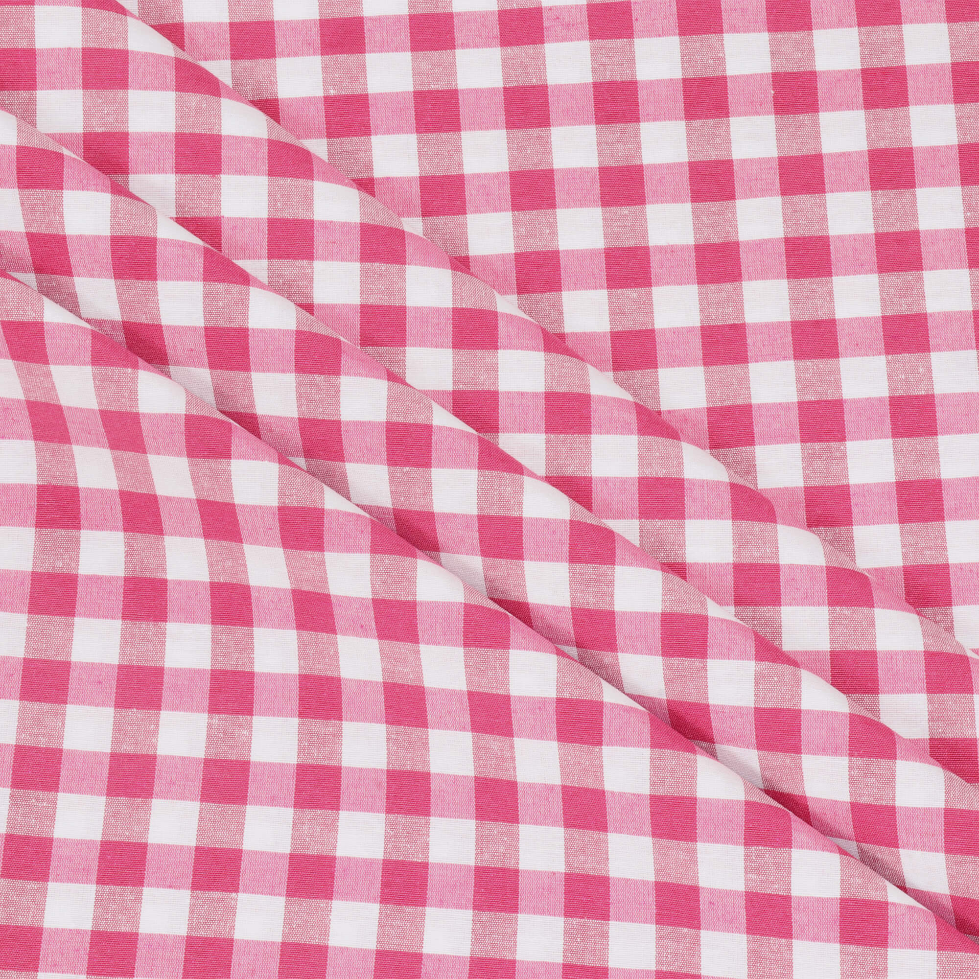 Ibiza Gingham Hot Pink Double Width Fabric - Image 6