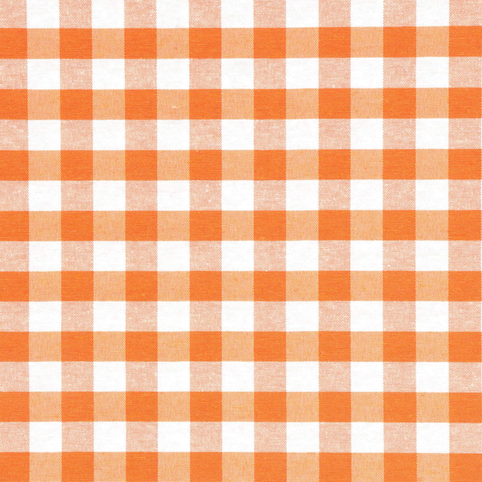 Ibiza Gingham Orange Double Width Fabric - Image 7