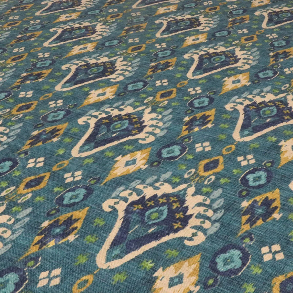 ILIV Boho Teal Ikat Fabric - Image 4