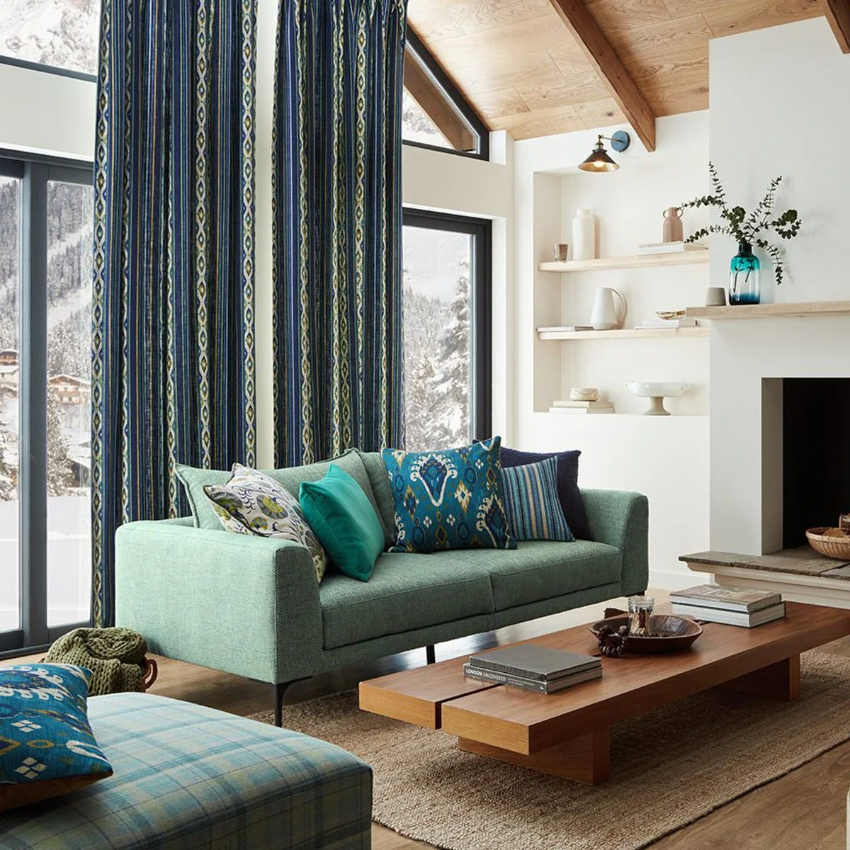 ILIV Boho Teal Ikat Fabric - Image 9