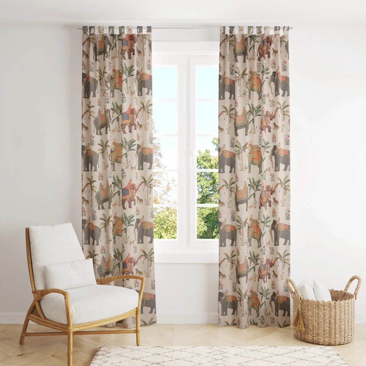 Indian Elephants Double Width Fabric - Image 10
