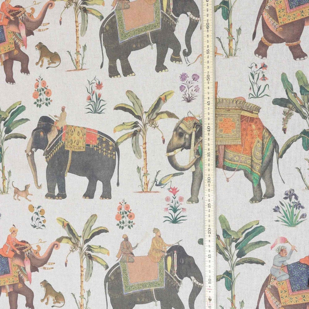 Indian Elephants Double Width Fabric - Image 5