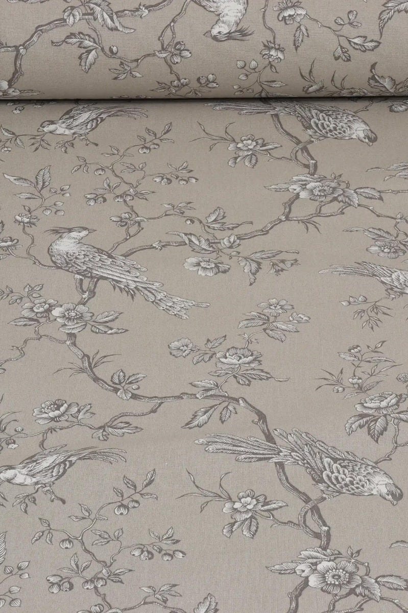 Isabelle Bird Beige Toile Double Width Fabric - Image 2