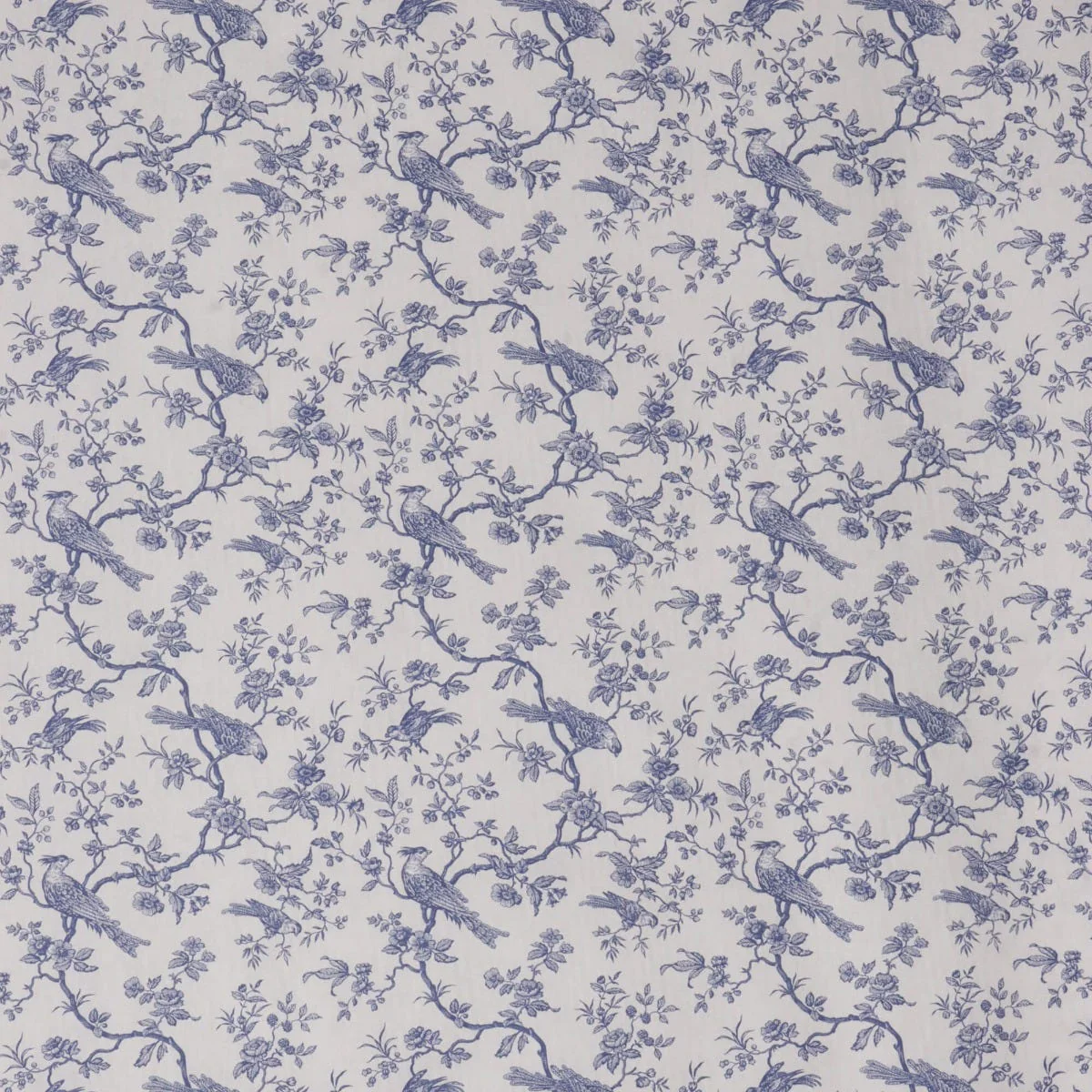 Isabelle Bird Toile Mini Blue Cotton Double Width Fabric - Image 6