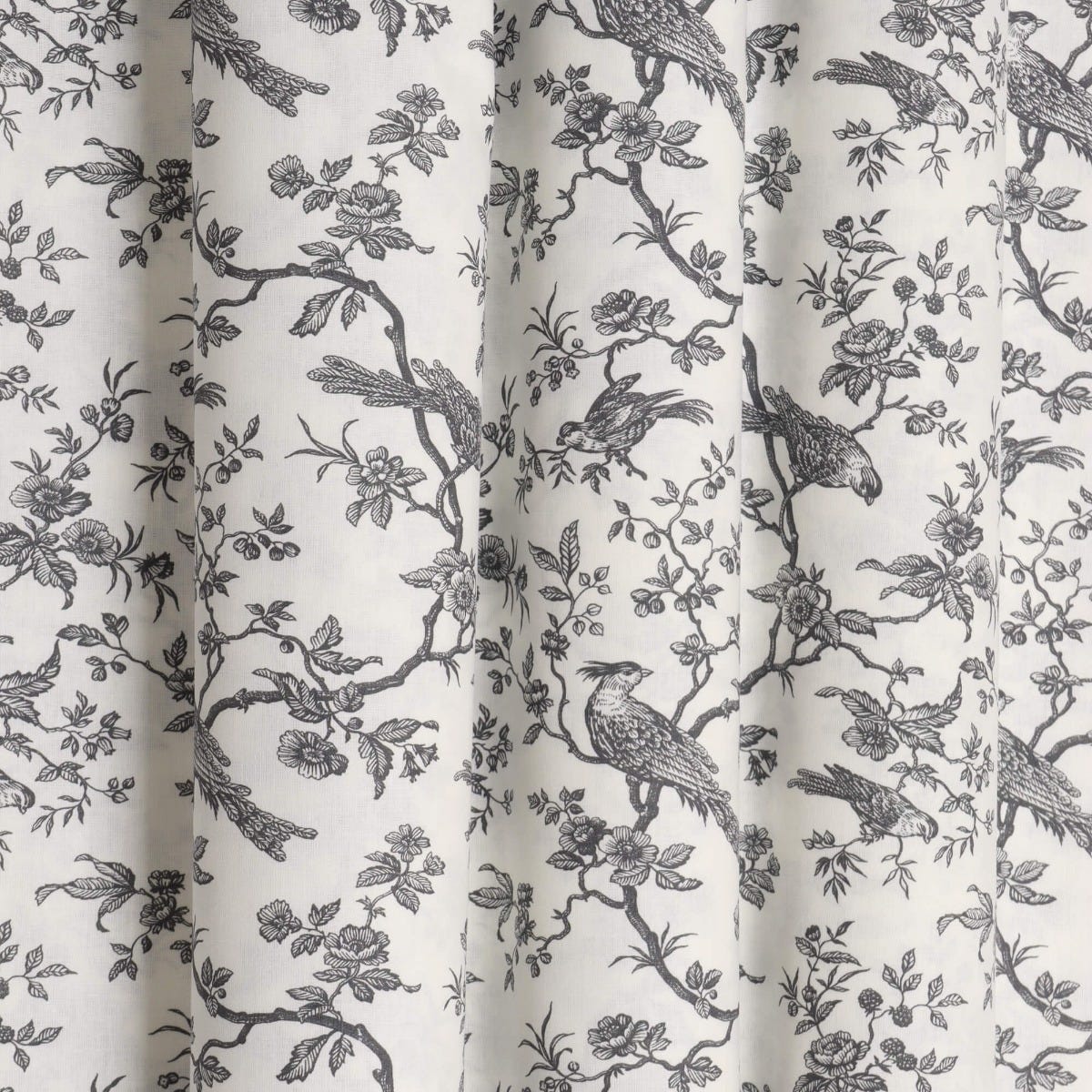 Isabelle Bird Toile Mini Charcoal Cotton Double Width Fabric - Image 6
