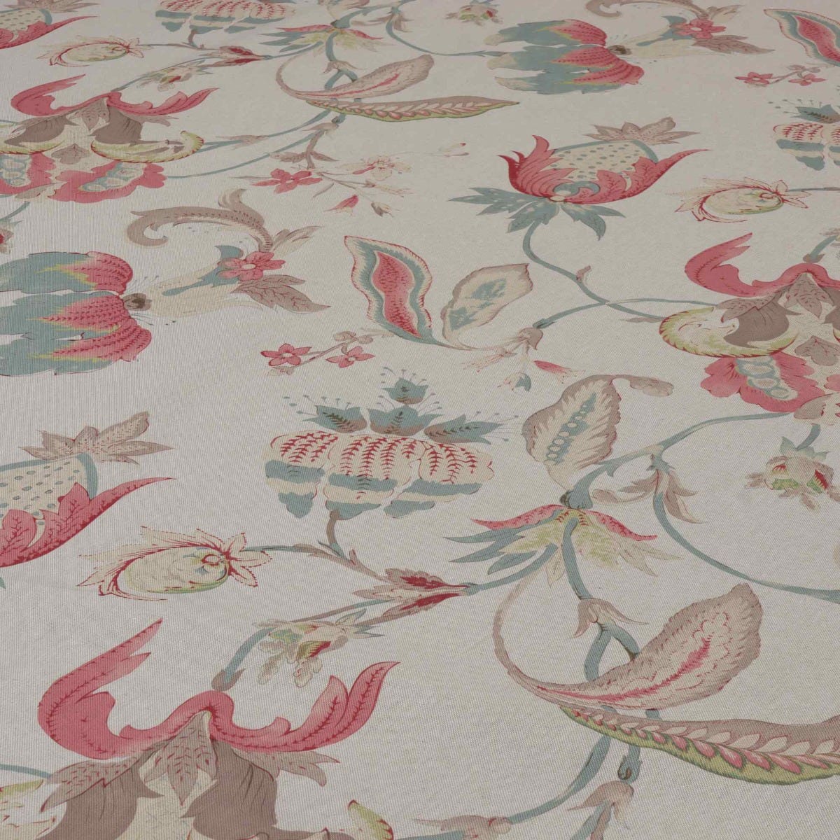 Jacobean Floral Rose Fabric - Image 4