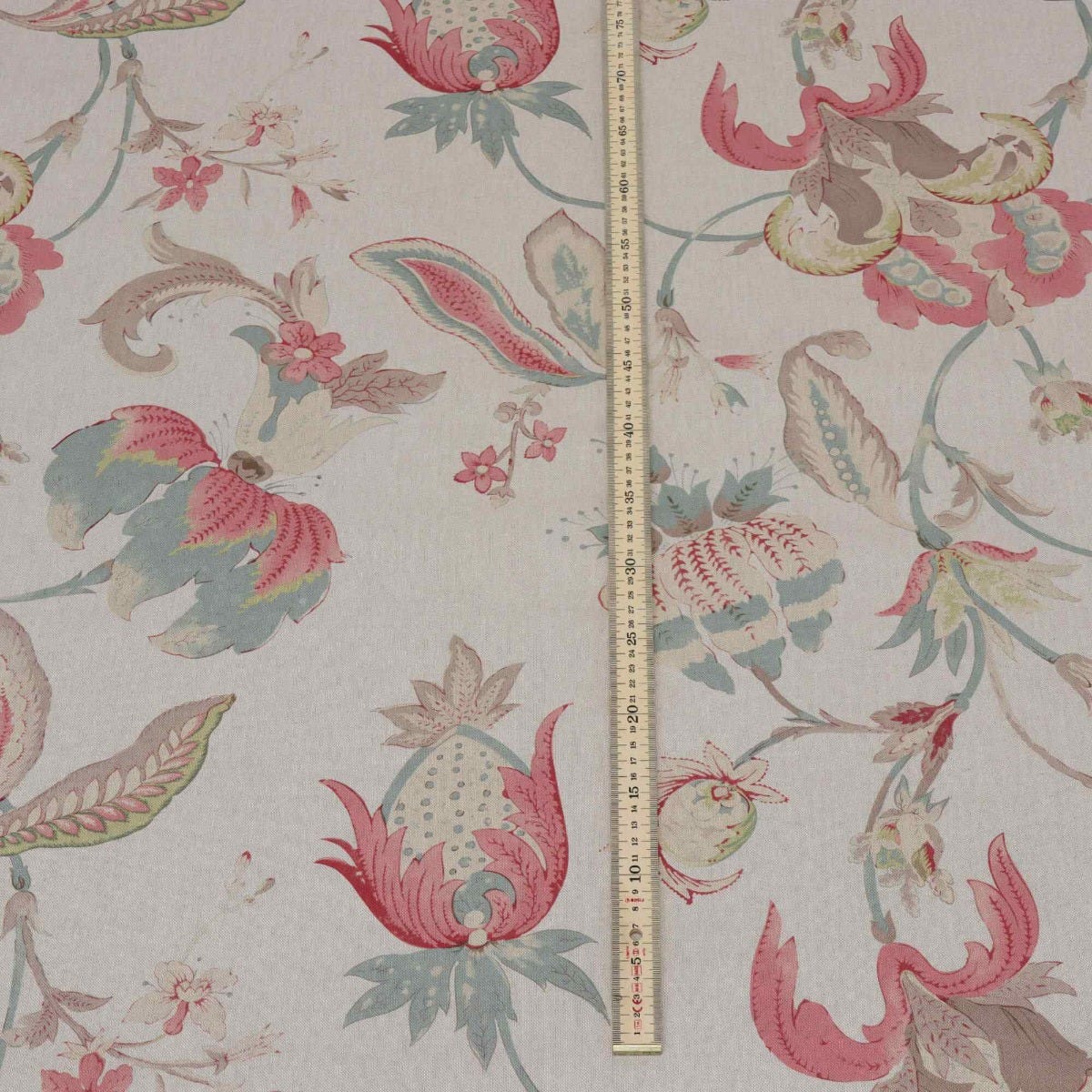 Jacobean Floral Rose Fabric - Image 5