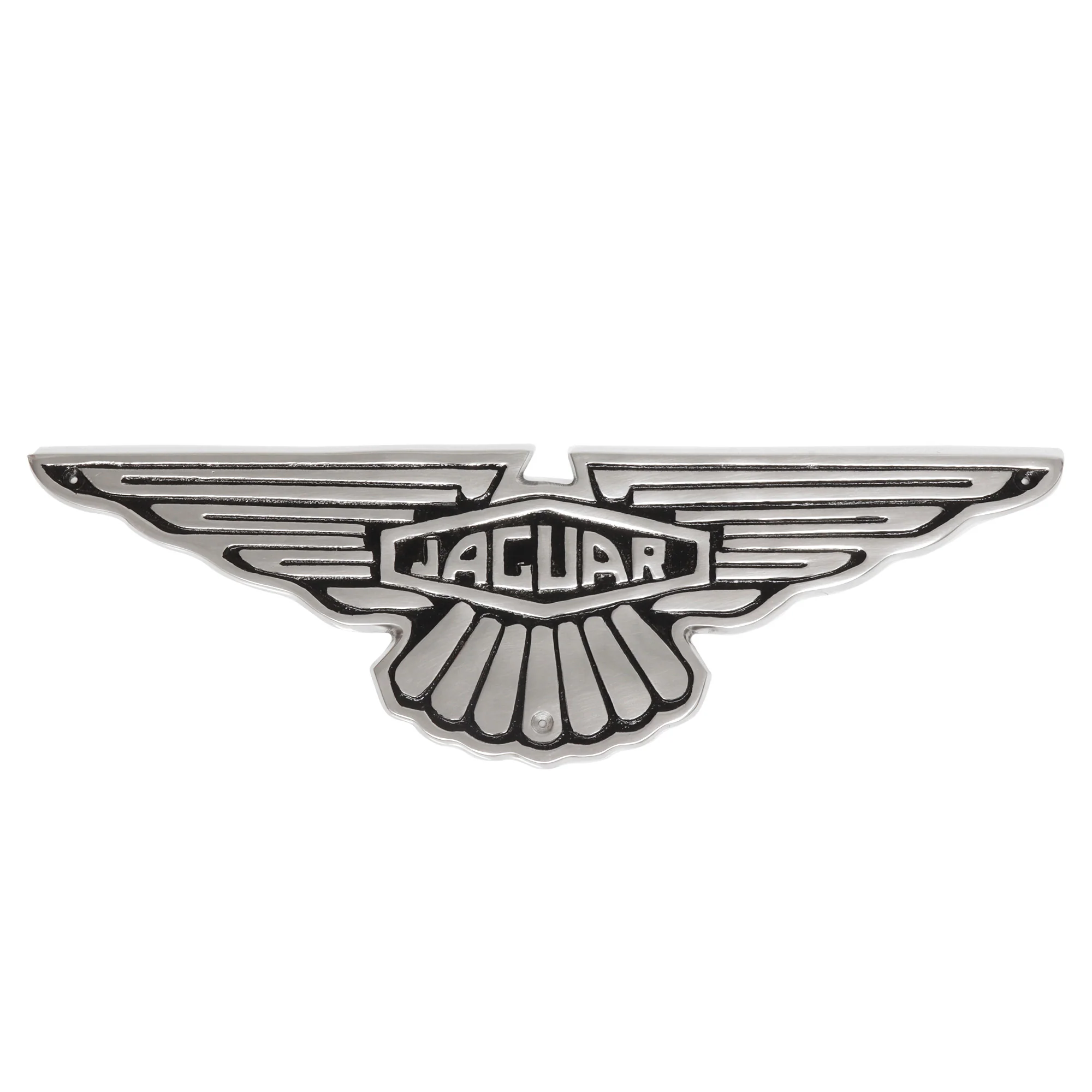 Jaguar Wings Large Black Aluminium Wall Sign