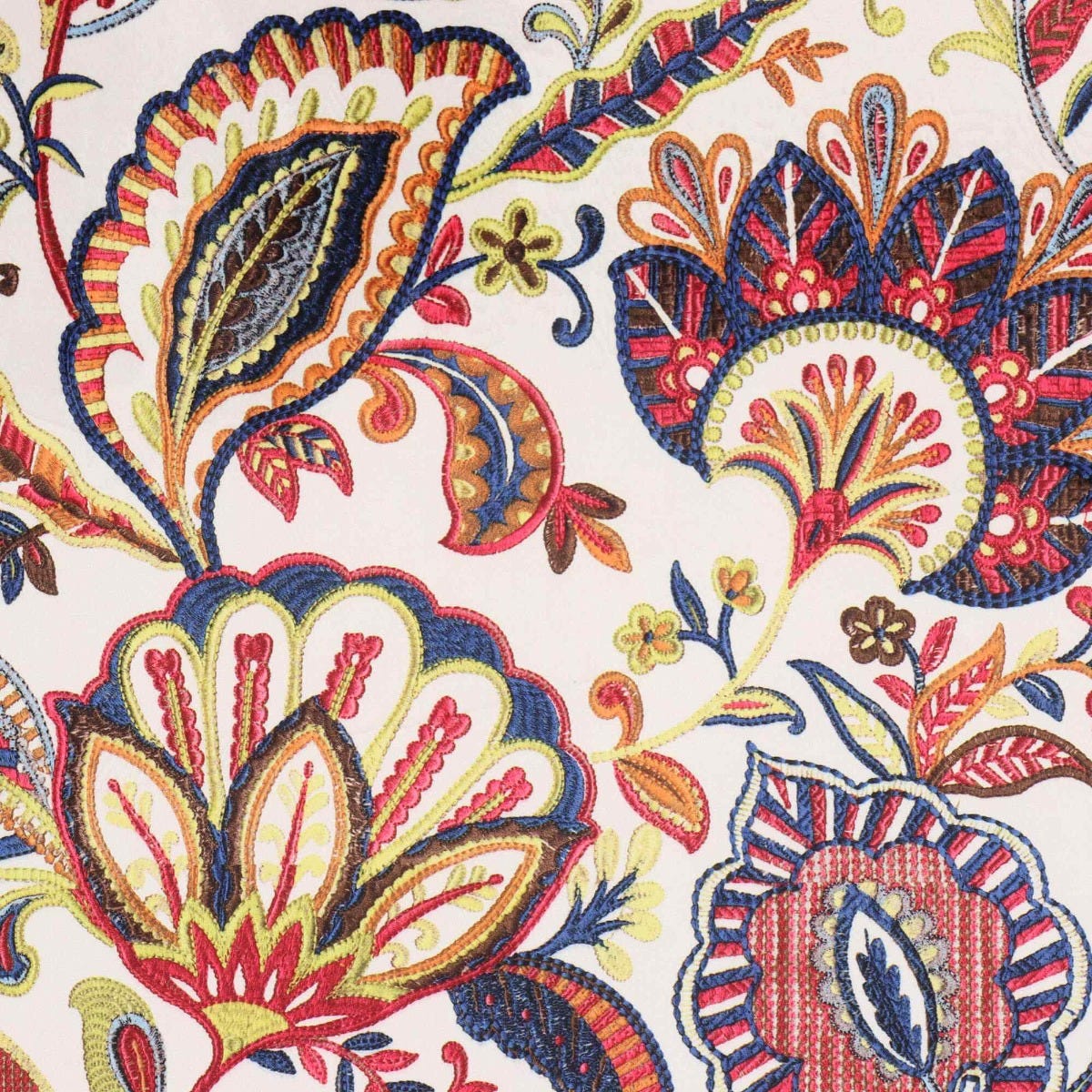 Jamboree Multi White Velvet Fabric - Image 6