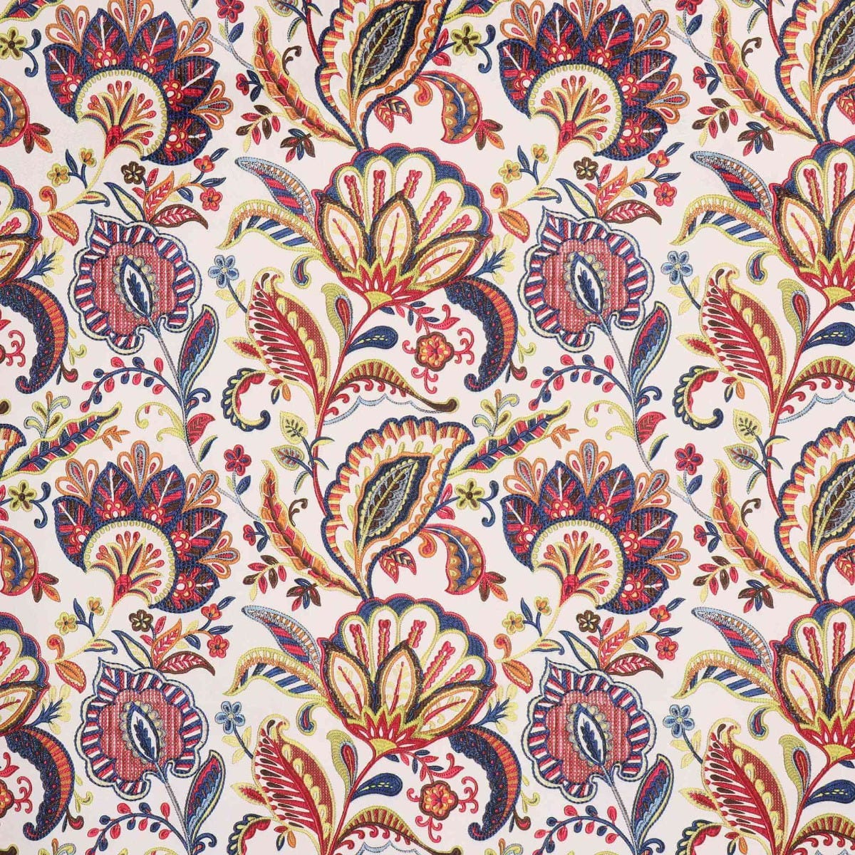 Jamboree Multi White Velvet Fabric - Image 8