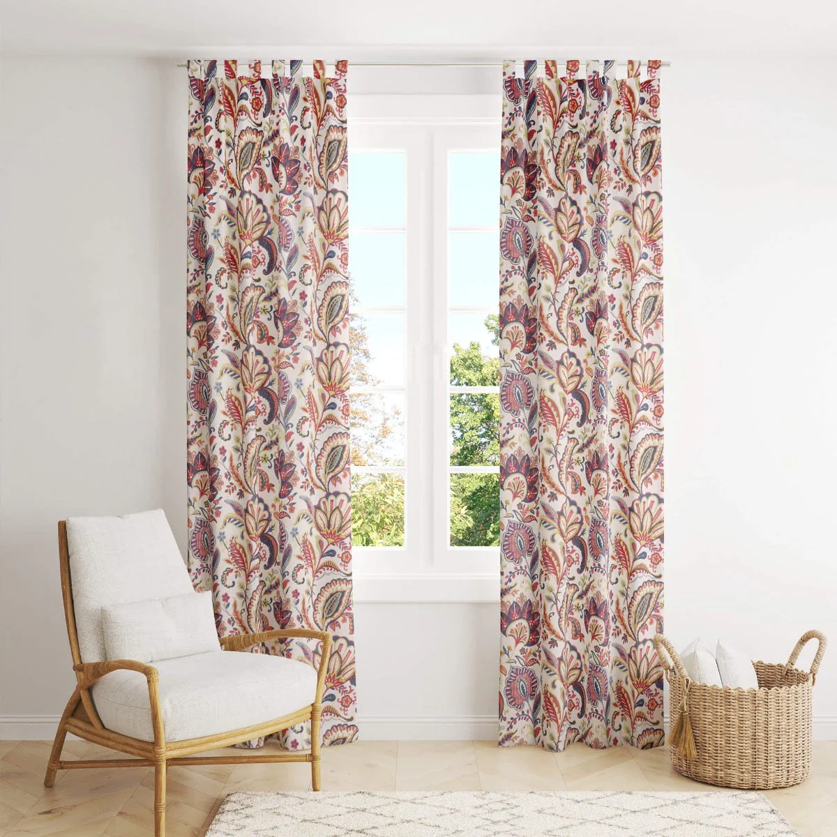 Jamboree Multi White Velvet Fabric - Image 9
