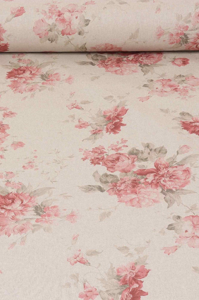 Jane Faded Rose Double Width Fabric - Image 2