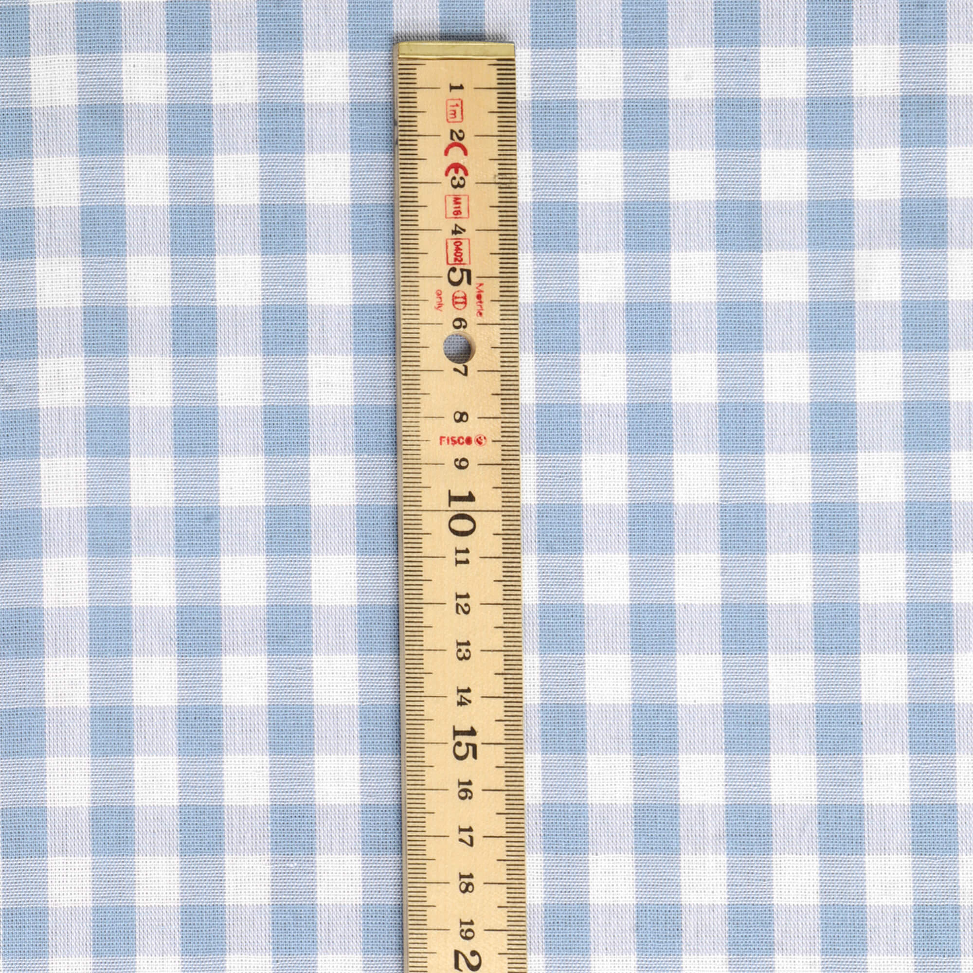 Studio Gingham Sky Blue Fabric - Image 5