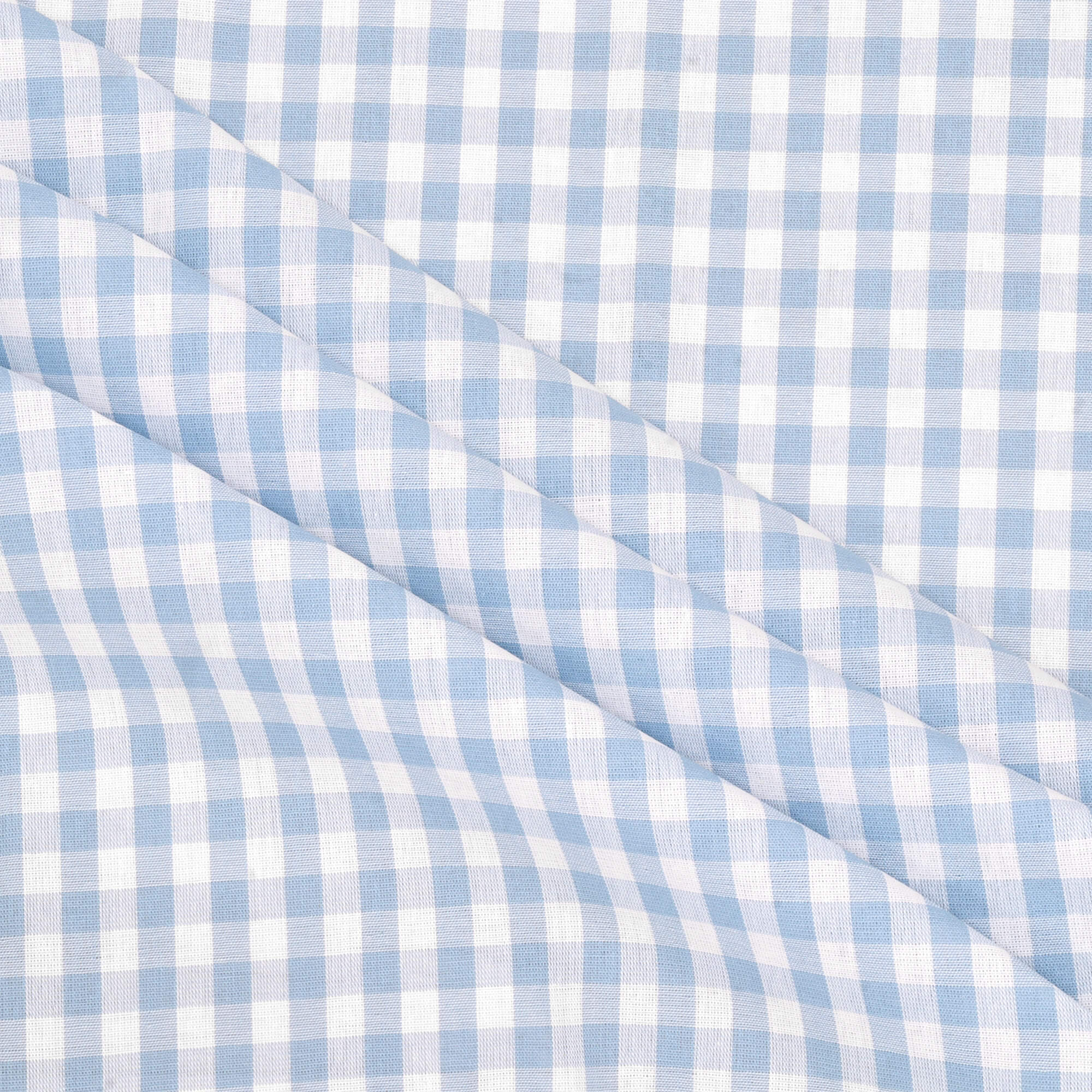 Studio Gingham Sky Blue Fabric - Image 7