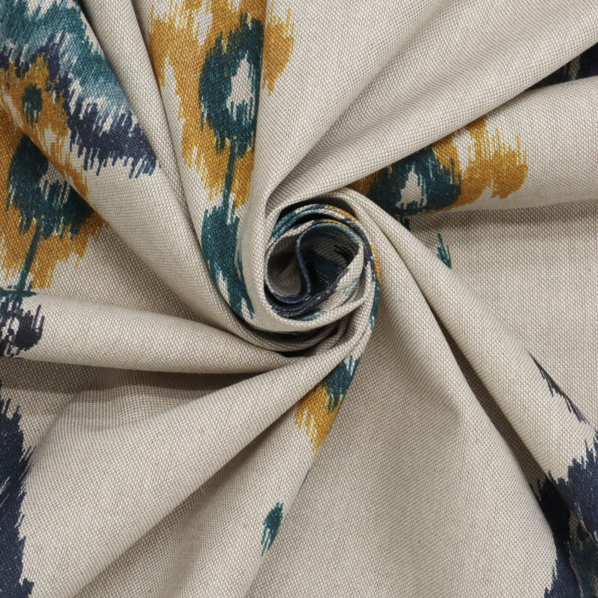 Kasbah Blue / Linen Fabric - Image 3