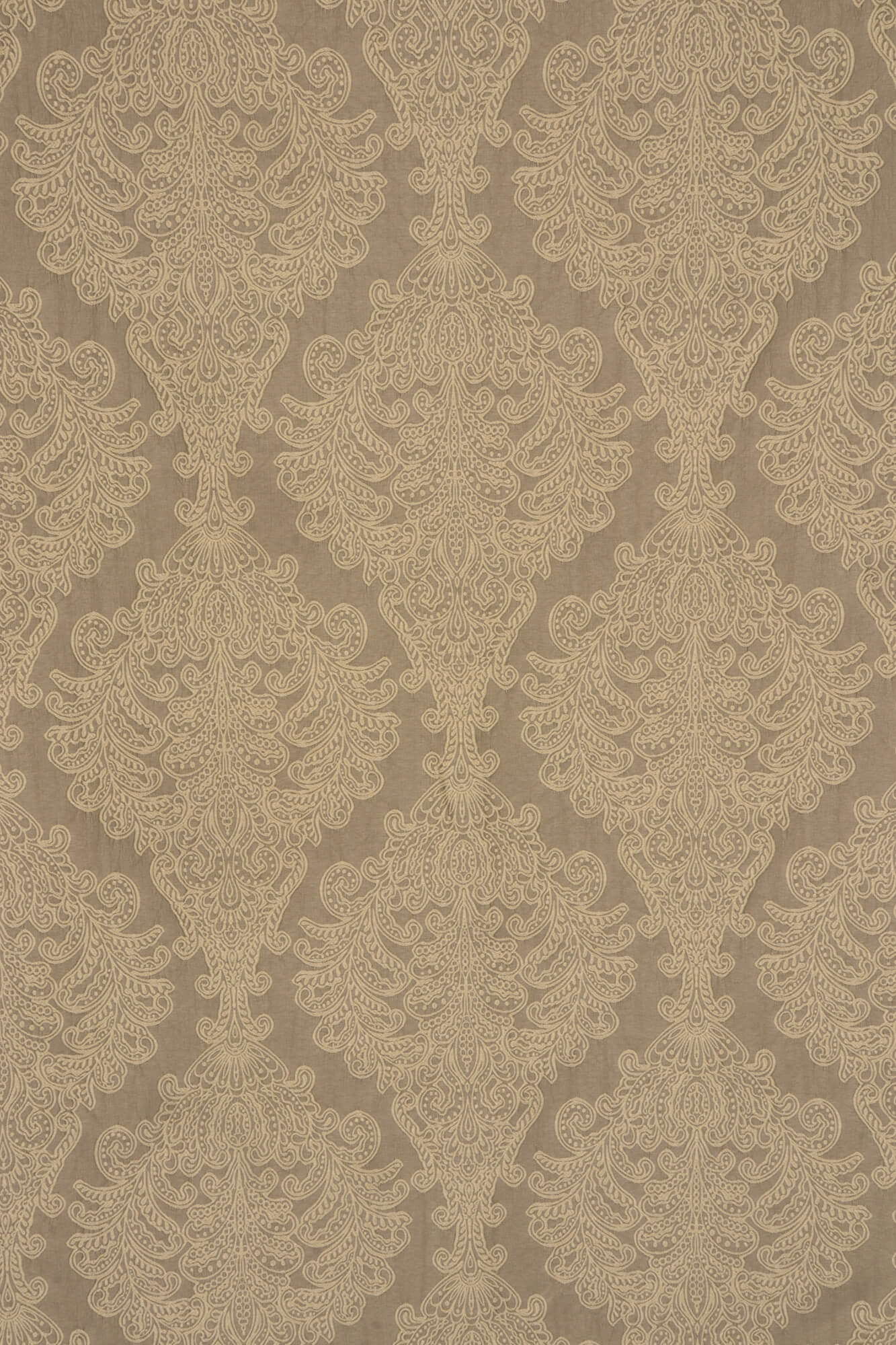 Katana Damask Fabric Mocha