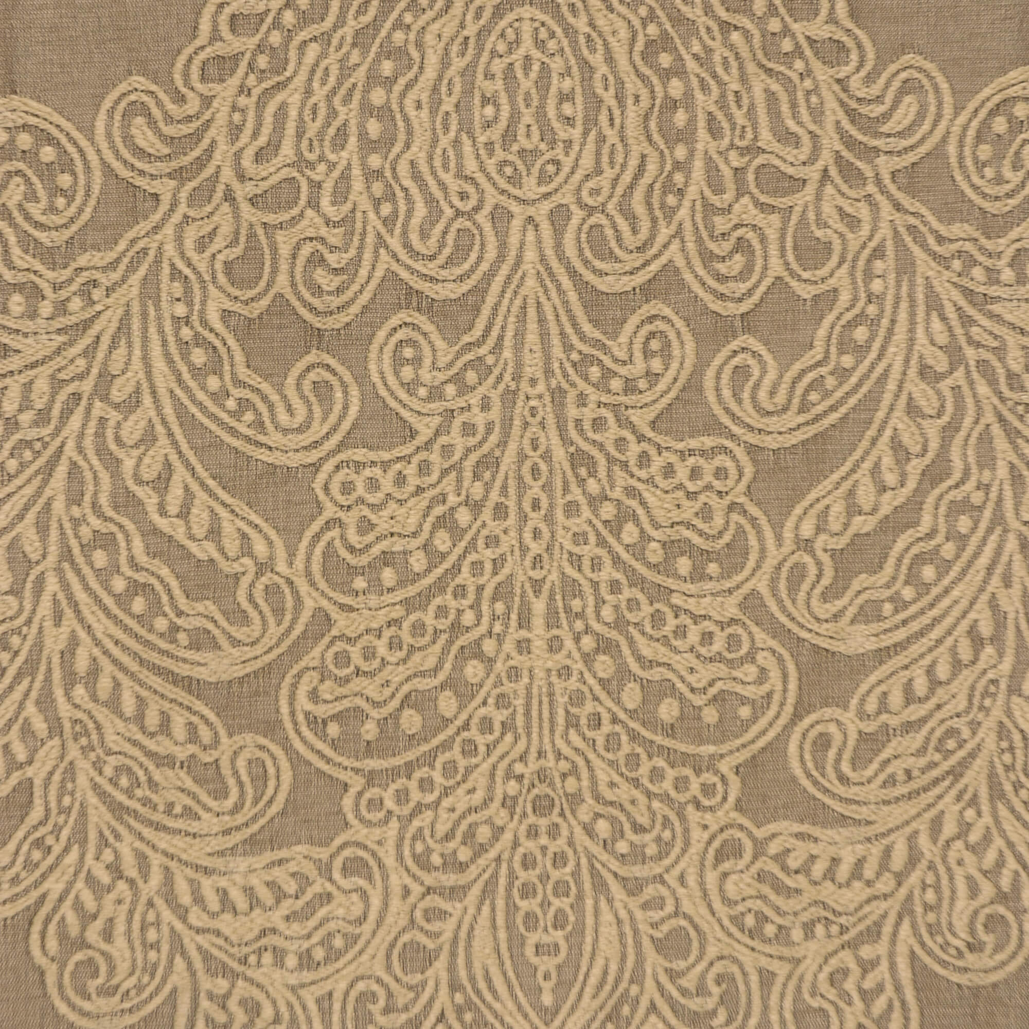 Katana Damask Fabric Mocha - Image 4