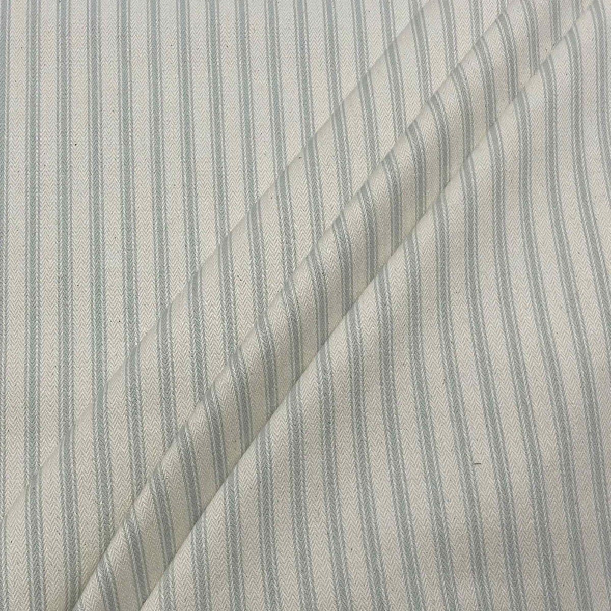 Kent Ticking Stripe Duck Egg Fabric - Image 7
