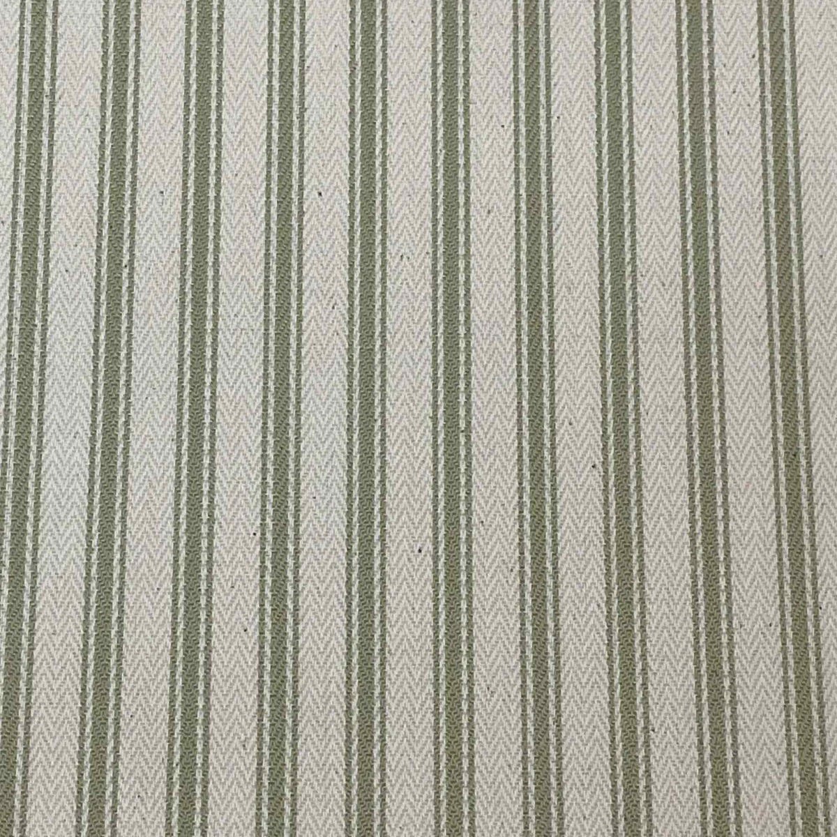 Kent Ticking Stripe Sage Fabric - Image 6